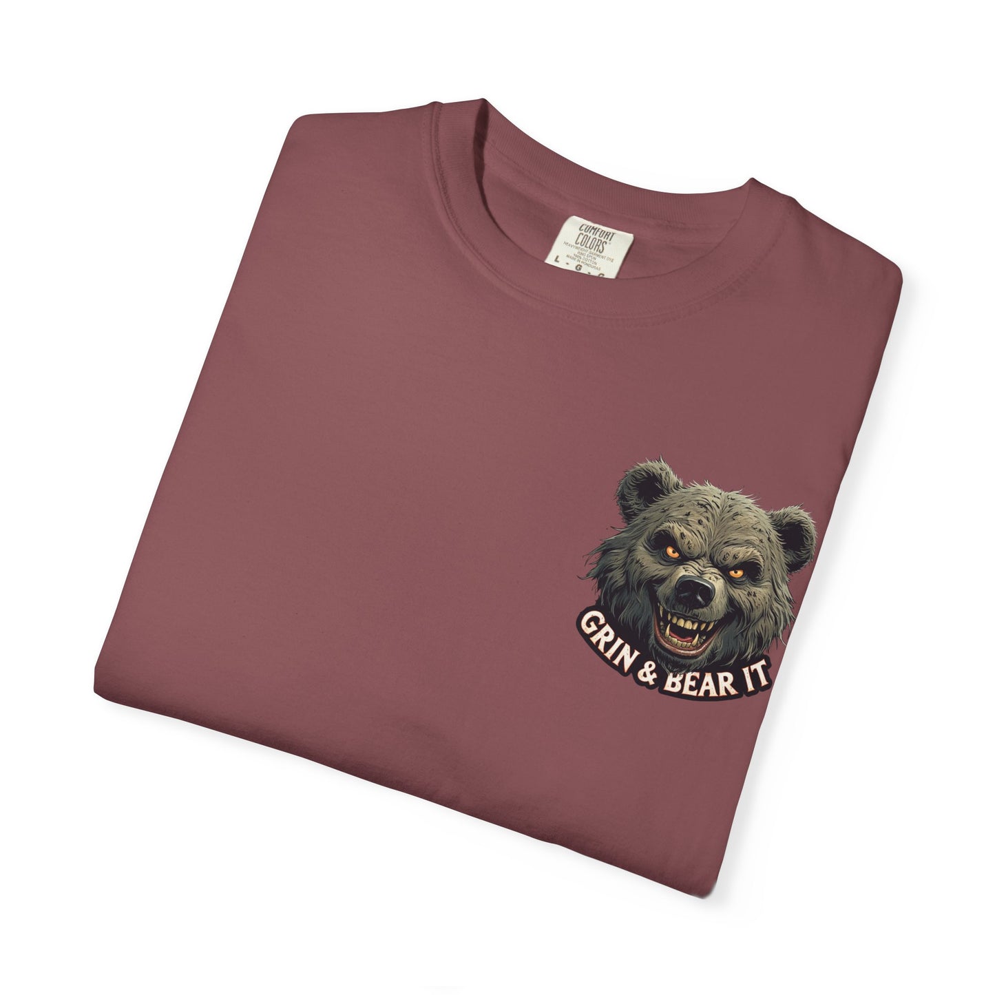Climate Change Satirical Grin and Bear It T-shirt, Toxic Grinning Bear Tee, Environmental Disaster Shirt, Activist Conservation Apparel