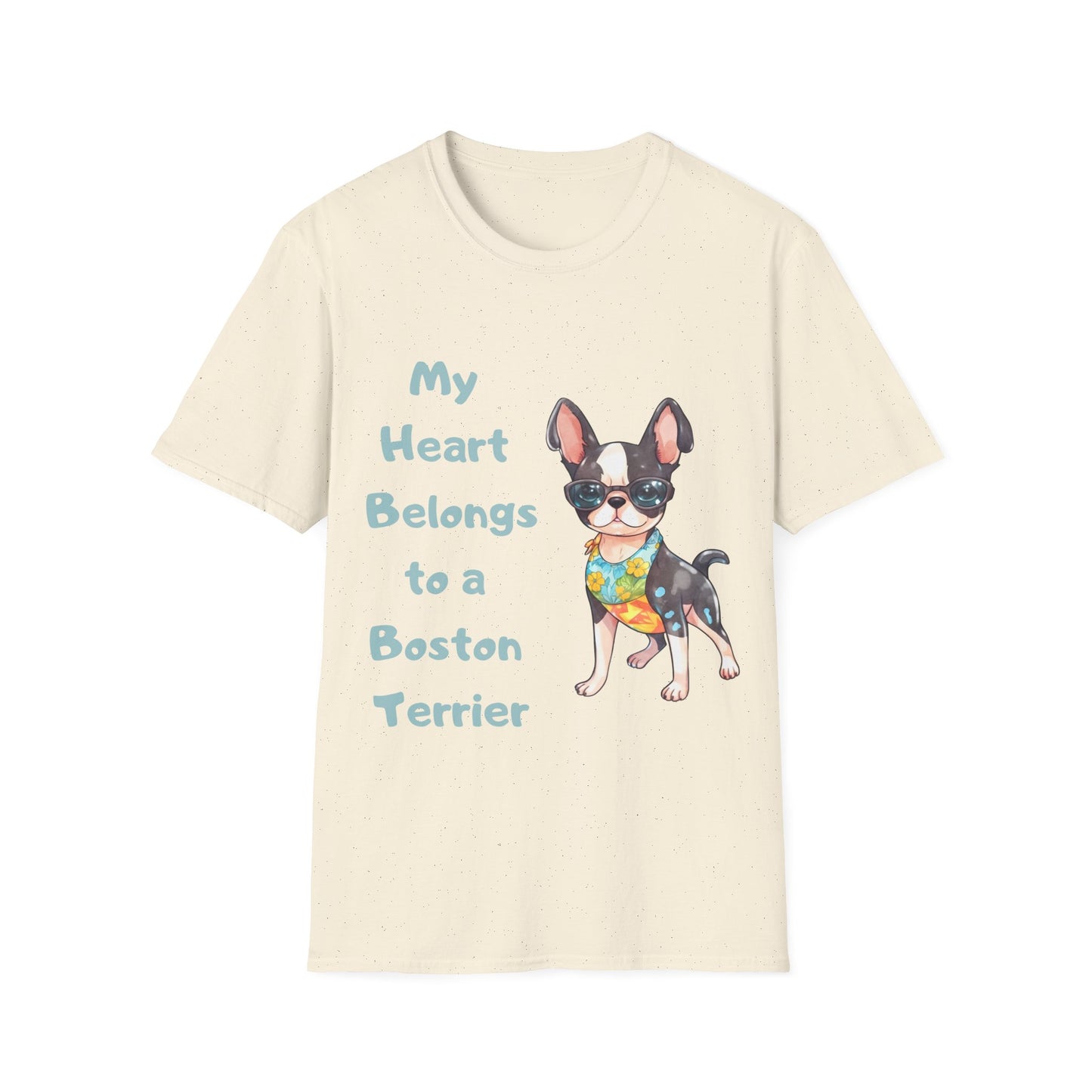 Boston Terrier Unisex T-Shirt - My Heart Belongs to a Boston Terrier