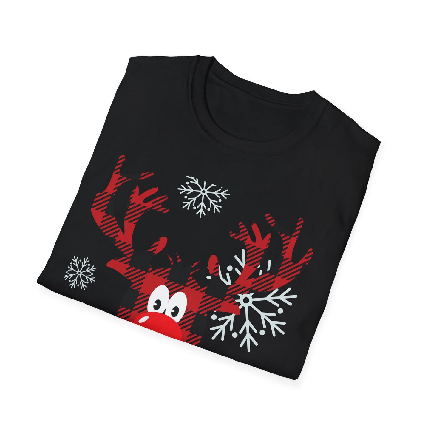 Christmas Reindeer Antlers Unisex Softstyle T-Shirt