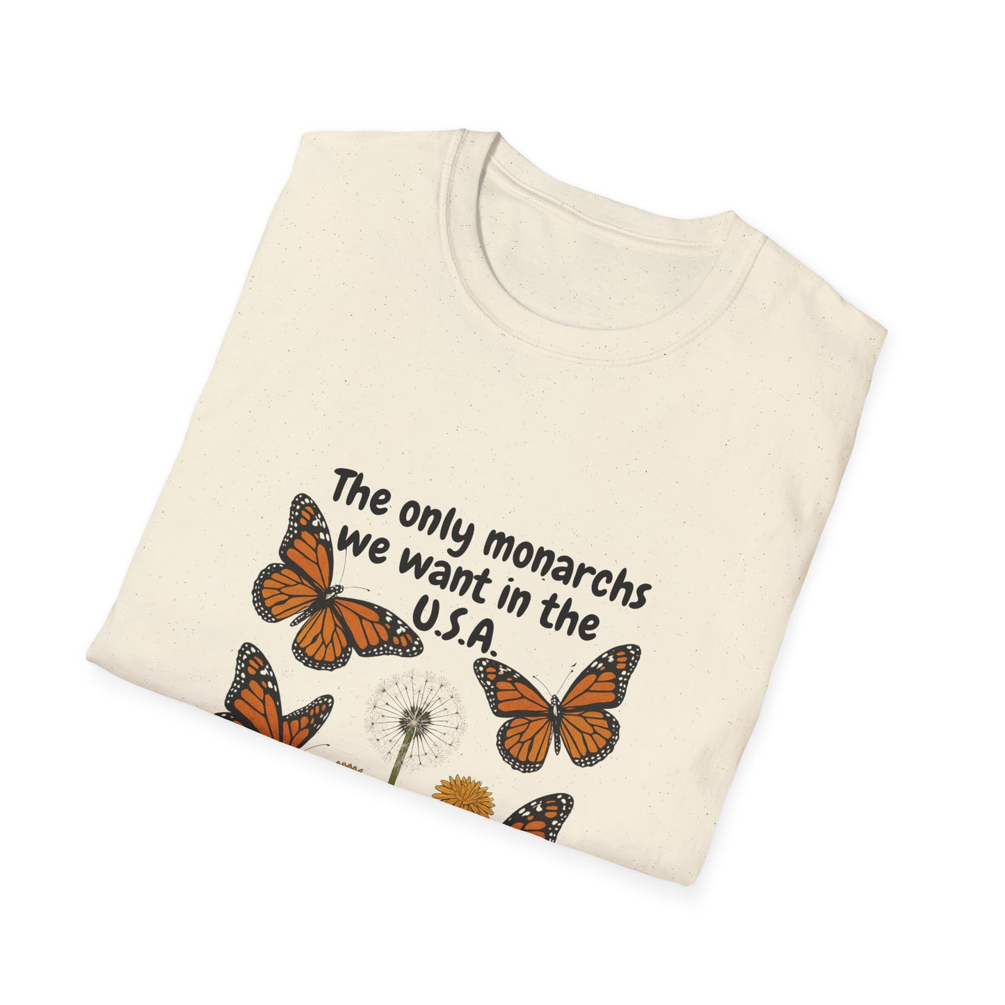 Butterfly Monarchs Protest Tee, Citizens Against Trump Shirt, No Kings Activist Top, Political Resistance Unisex Softstyle T-Shirt,