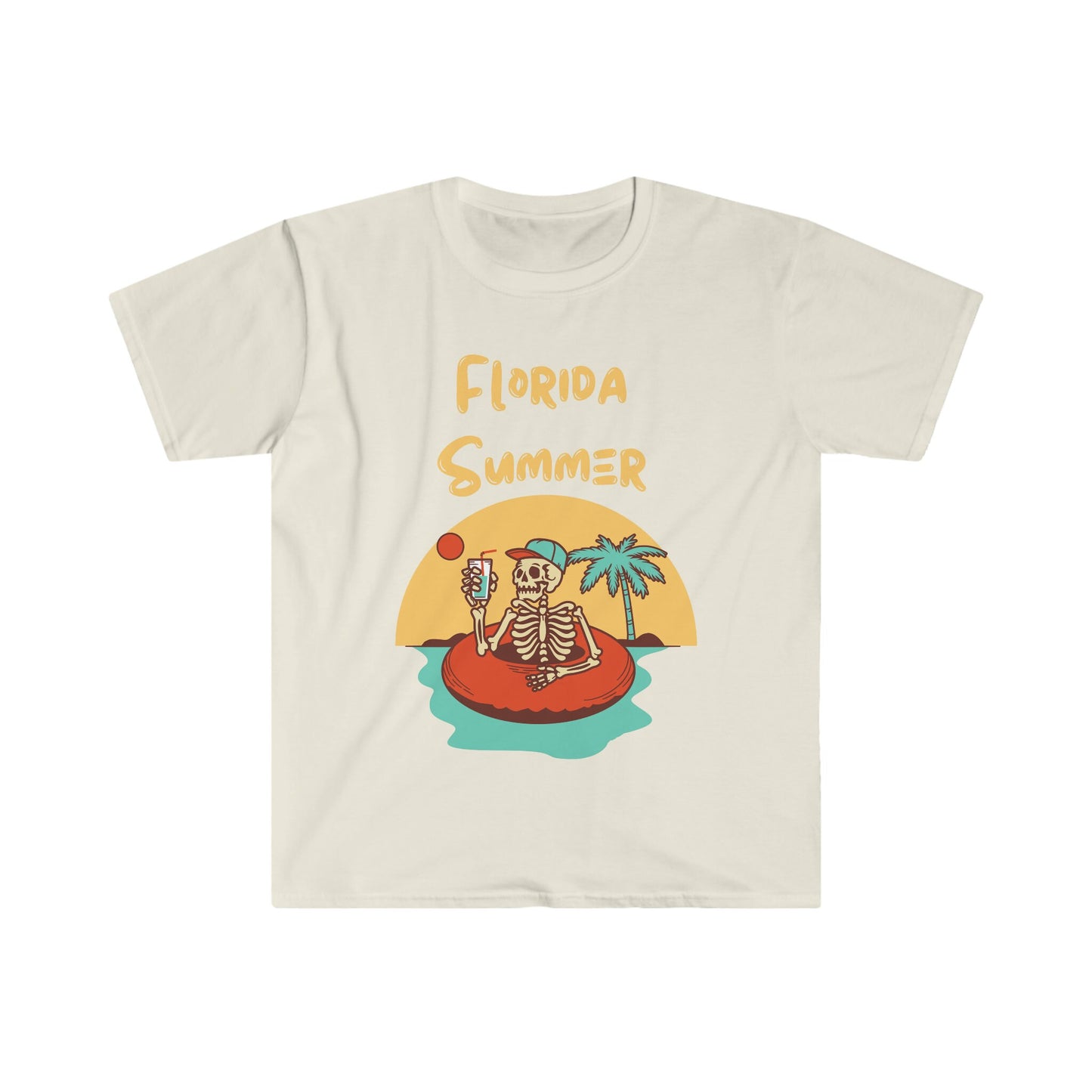 Florida Summer Skeleton t-shirt, Hot Florida Summer, Florida heat, dying in the florida heat,