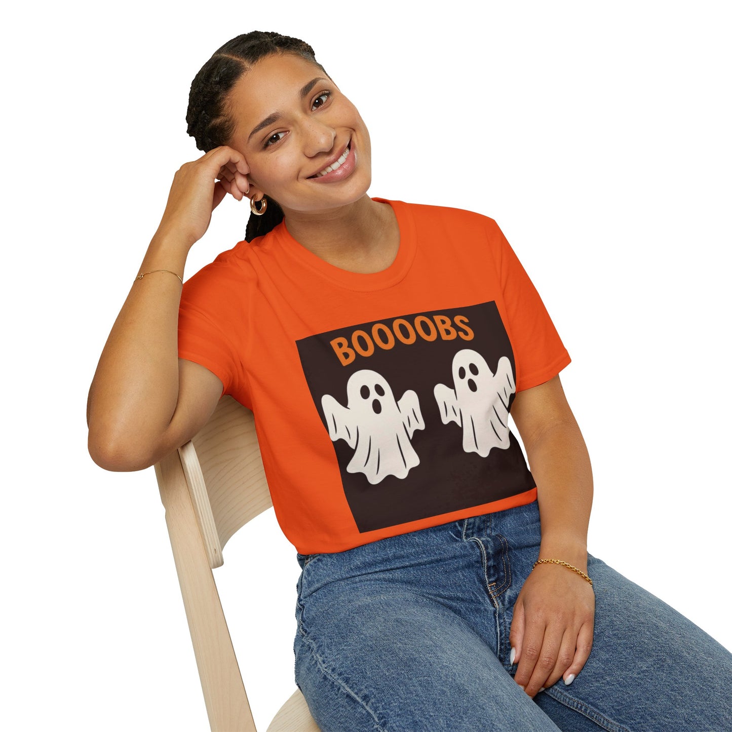 Funny Halloween Ghost Unisex Tee - Boooobs Design, Boobs