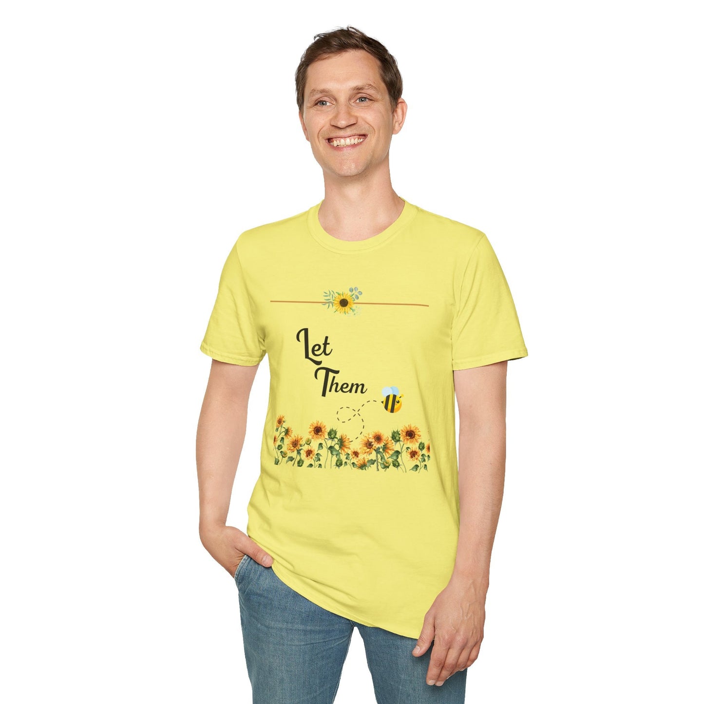 Let them, let them be, Movement to live and let live, shirt for her, bee lover shirt, Softstyle T-Shirt