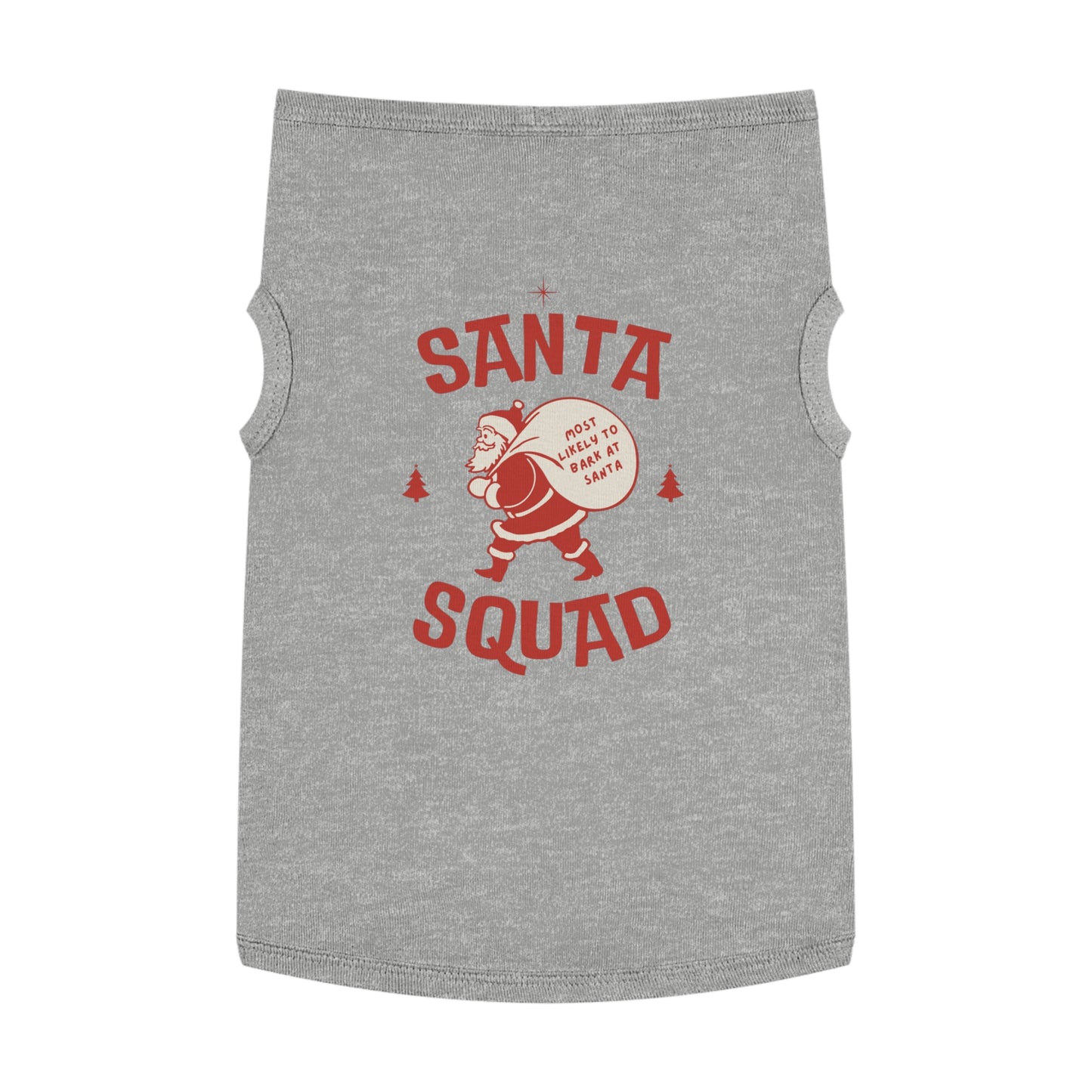 Pet Tank Top - 'Most Likely to Bark at Santa' Retro Santa Squad shirt