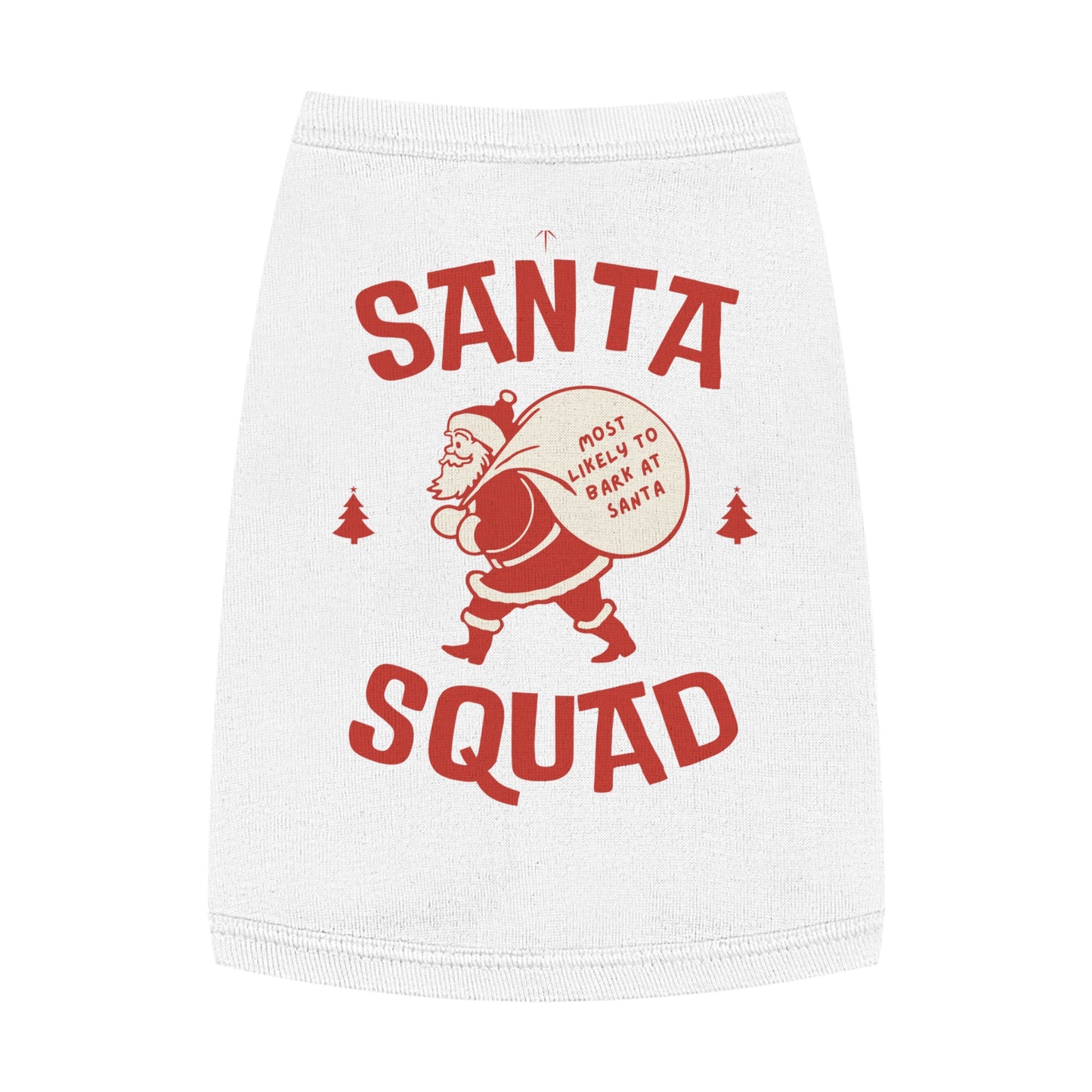 Pet Tank Top - 'Most Likely to Bark at Santa' Retro Santa Squad shirt