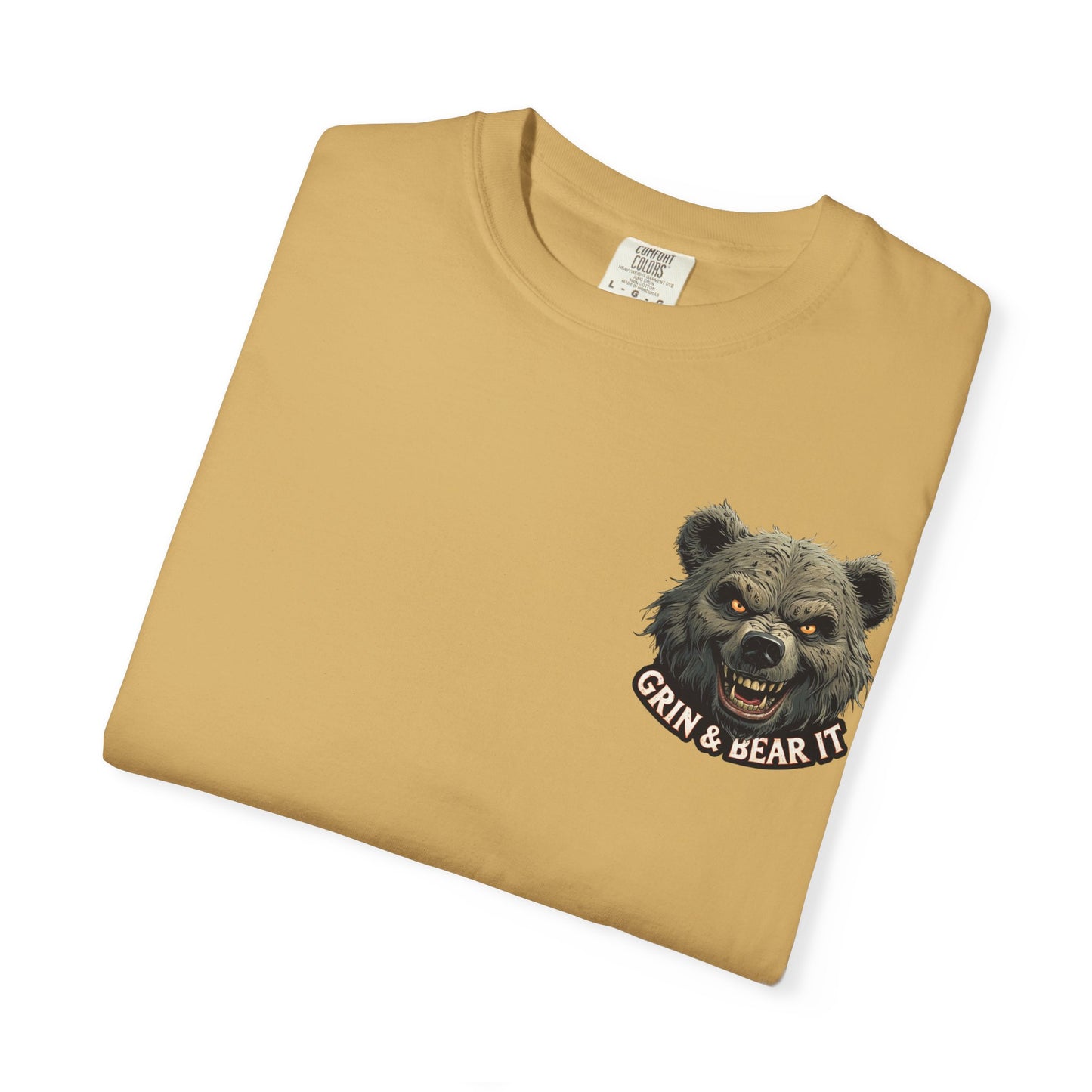 Climate Change Satirical Grin and Bear It T-shirt, Toxic Grinning Bear Tee, Environmental Disaster Shirt, Activist Conservation Apparel