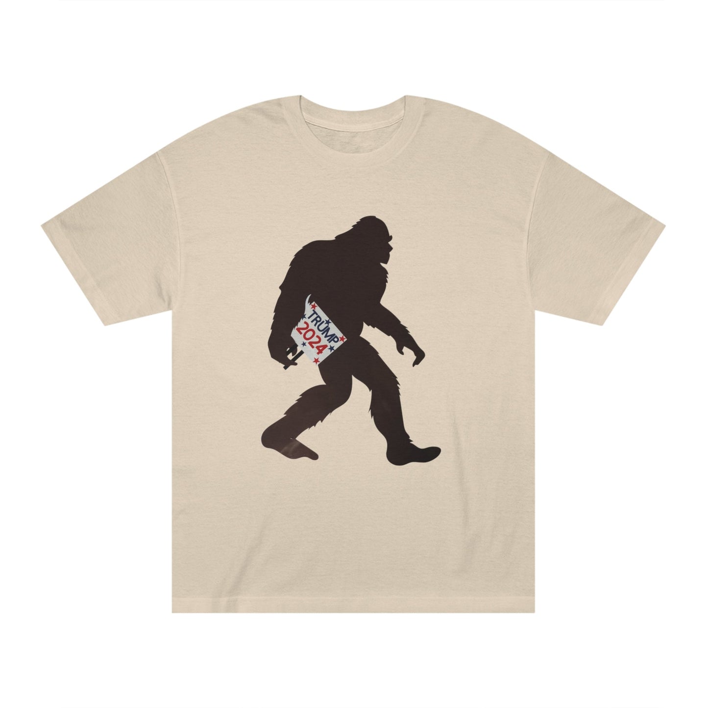 Trump Bigfoot T-shirt, trump yard sign, bigfoot stealing trump yard sign, bigfoot trump supporter,