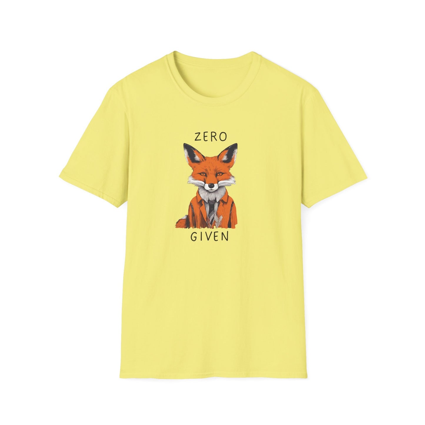 Zero fucks given, zero fox, fox, foxy, fox lover, Unisex Softstyle T-Shirt