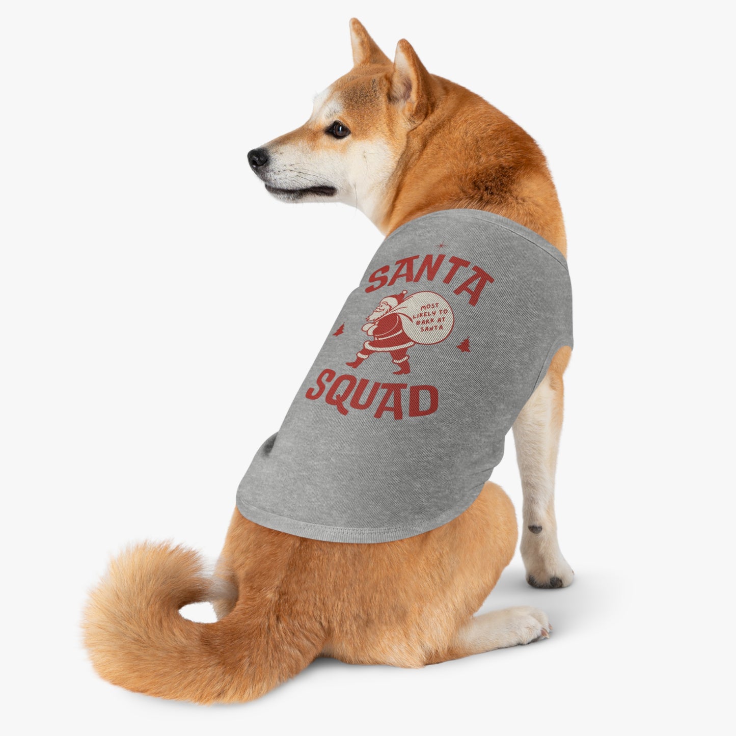 Pet Tank Top - 'Most Likely to Bark at Santa' Retro Santa Squad shirt