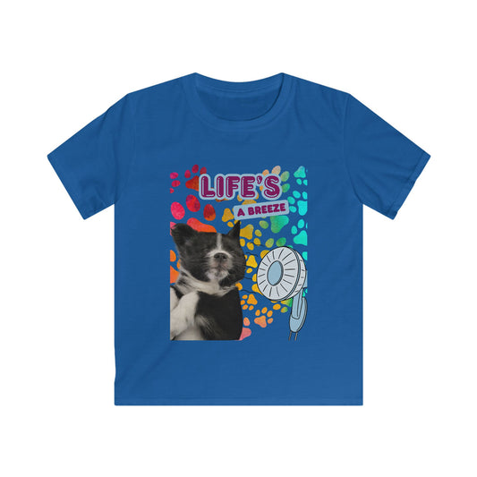 Puppy Breeze Kids Tee, Cute Dog Children's Shirt, Playful Animal Graphic Tee, Colorful Children's Top, Kids Summer Clothing, Lightweight