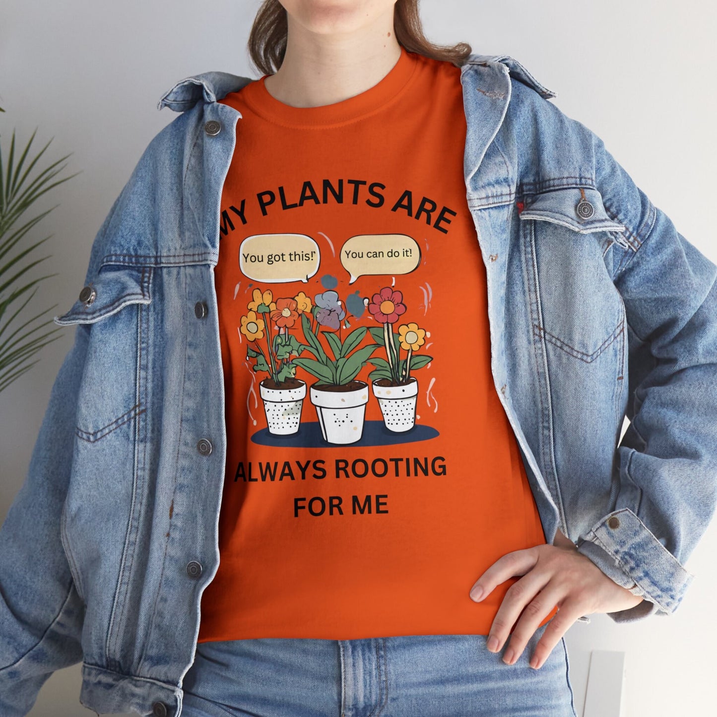 Plant lover tee shirt,  gift for plant lover, my plants are always rooting for me, gift for gardener, gift, gifted