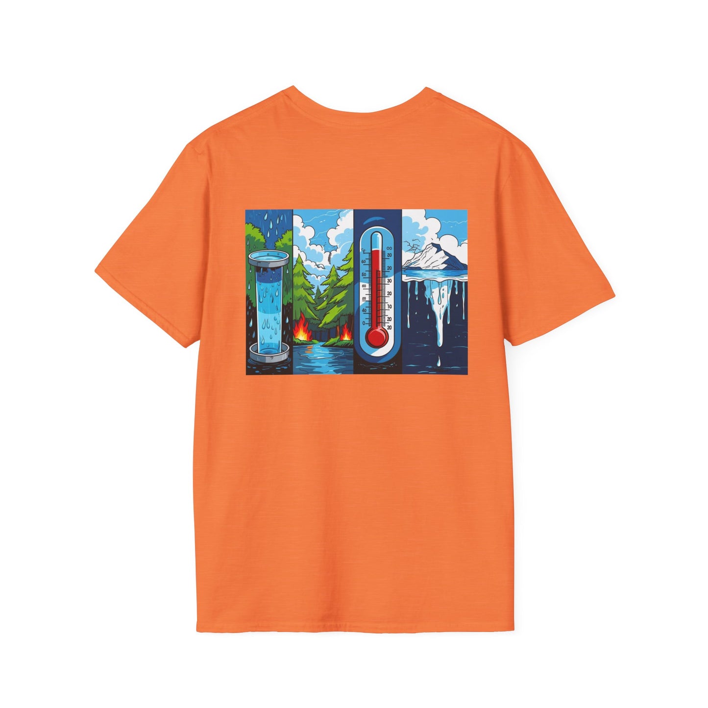 Climate Change Awareness Unisex Softstyle T-Shirt - Grin and Bear it Shirt, Environmental Activist Tee, Save the Planet Top, Nature Lover