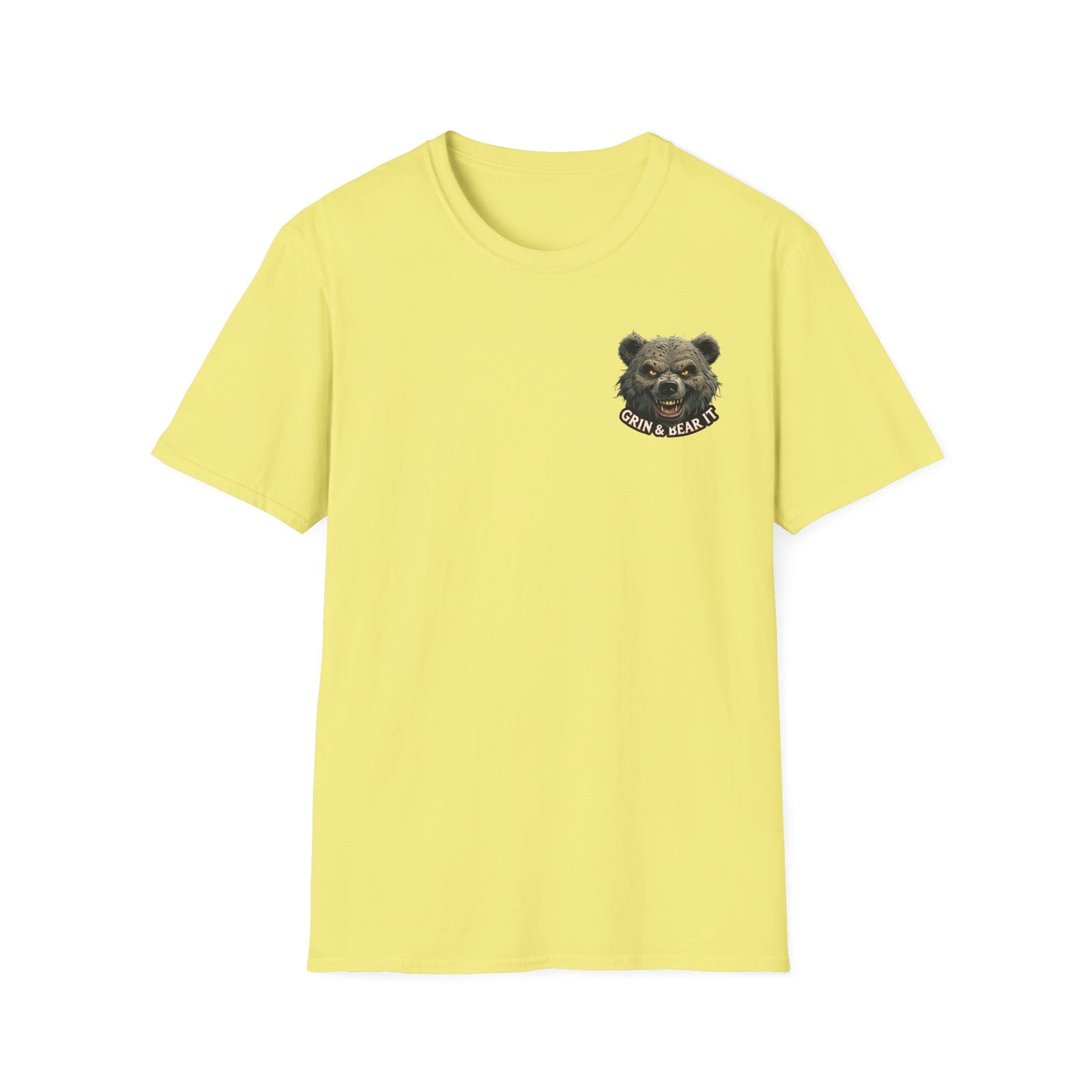 Climate Change Awareness Unisex Softstyle T-Shirt - Grin and Bear it Shirt, Environmental Activist Tee, Save the Planet Top, Nature Lover