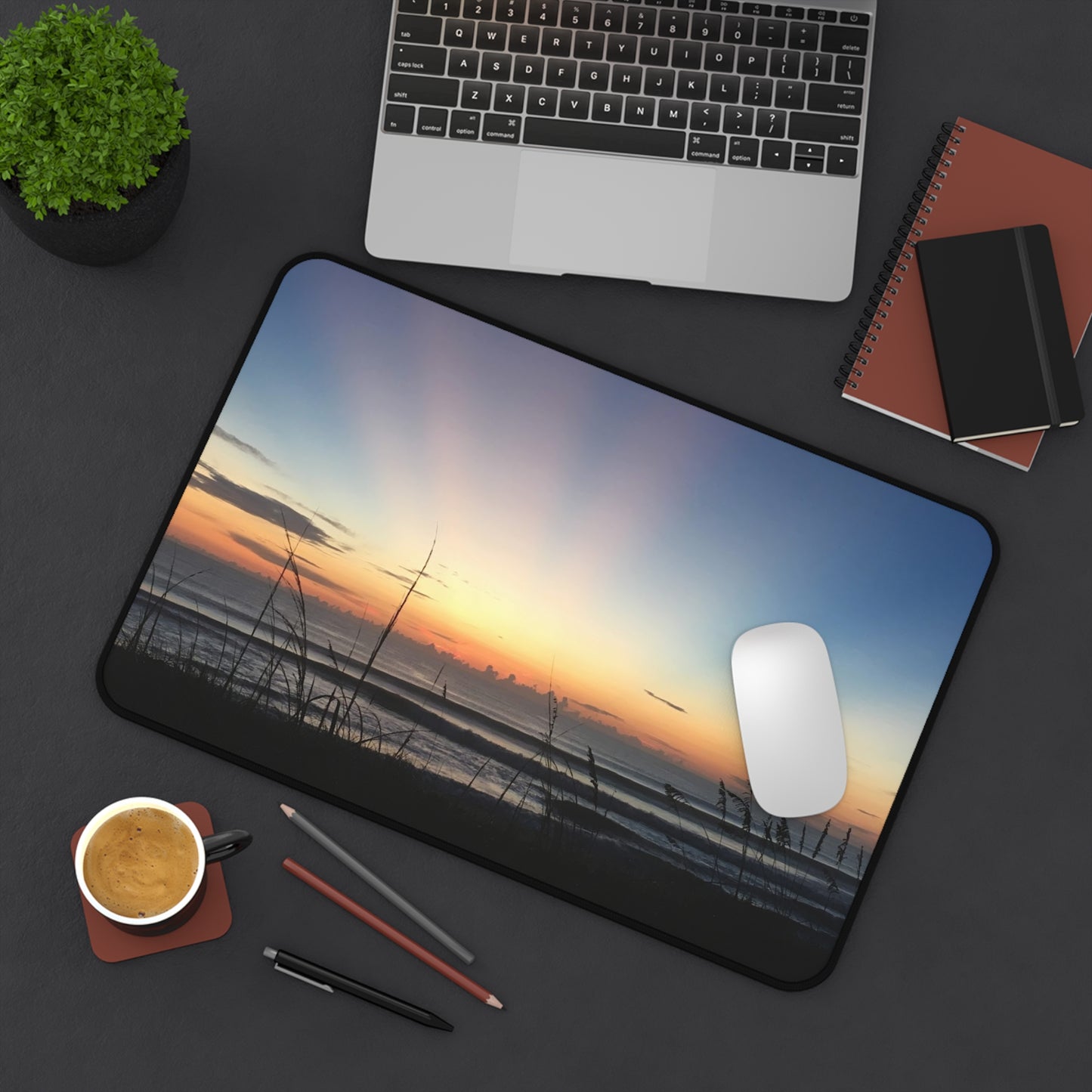 Serene Sunrise Desk Mat, Ocean Themed Desk Pad, Beach Decor, Work From Home Essentials, Gift for Ocean Lovers, Office Accessories