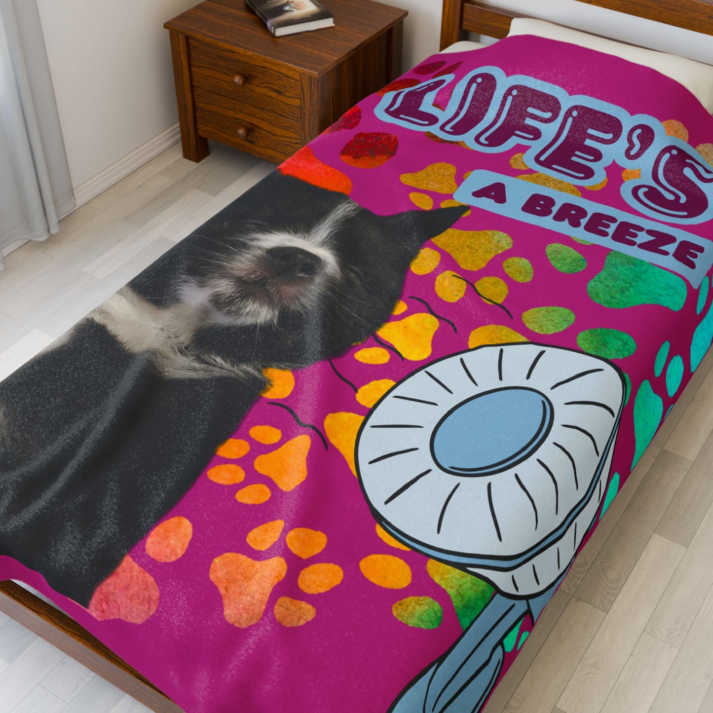 Vibrant Pet-Themed Velveteen Plush Blanket, Cozy Throw for Pet Lovers, Perfect Gift for Birthdays, Relaxing Nights, Home Decor