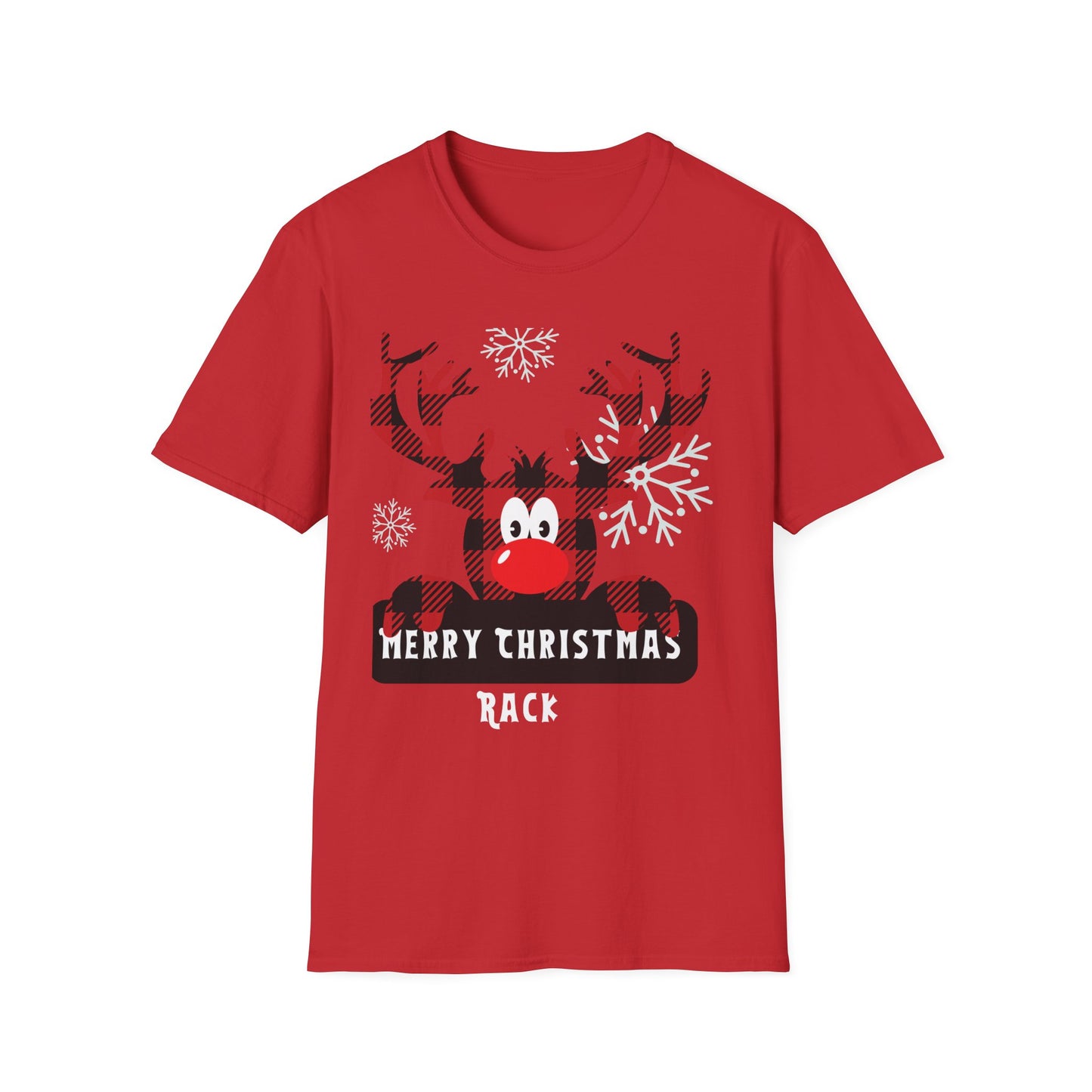 Christmas Reindeer Antlers Unisex Softstyle T-Shirt