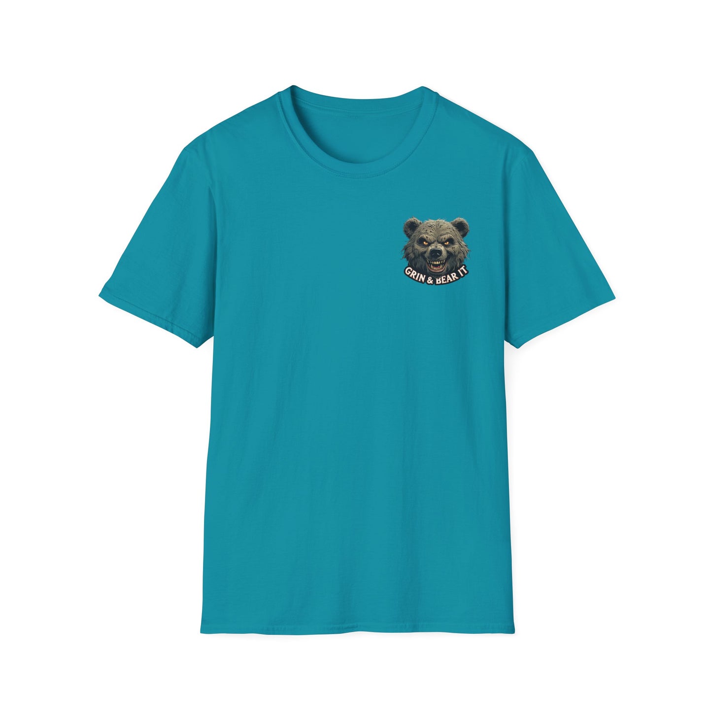 Climate Change Awareness Unisex Softstyle T-Shirt - Grin and Bear it Shirt, Environmental Activist Tee, Save the Planet Top, Nature Lover