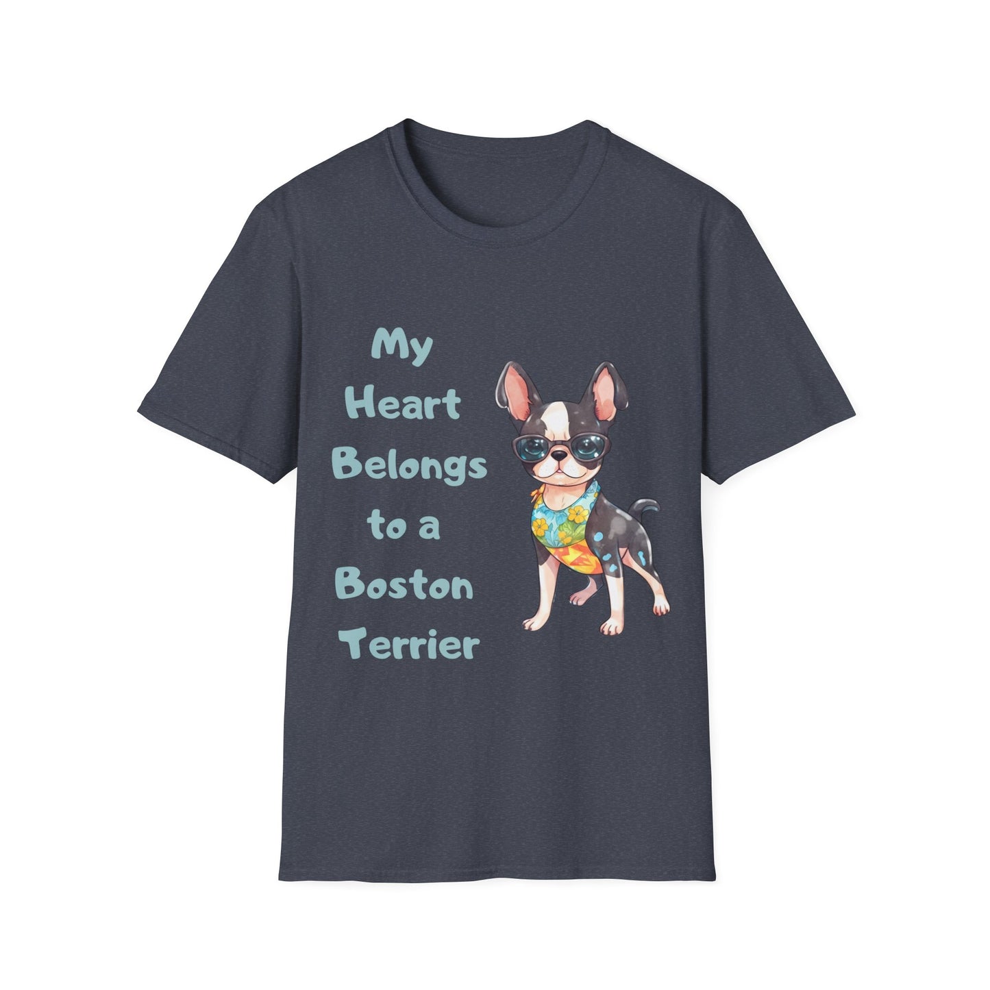 Boston Terrier Unisex T-Shirt - My Heart Belongs to a Boston Terrier