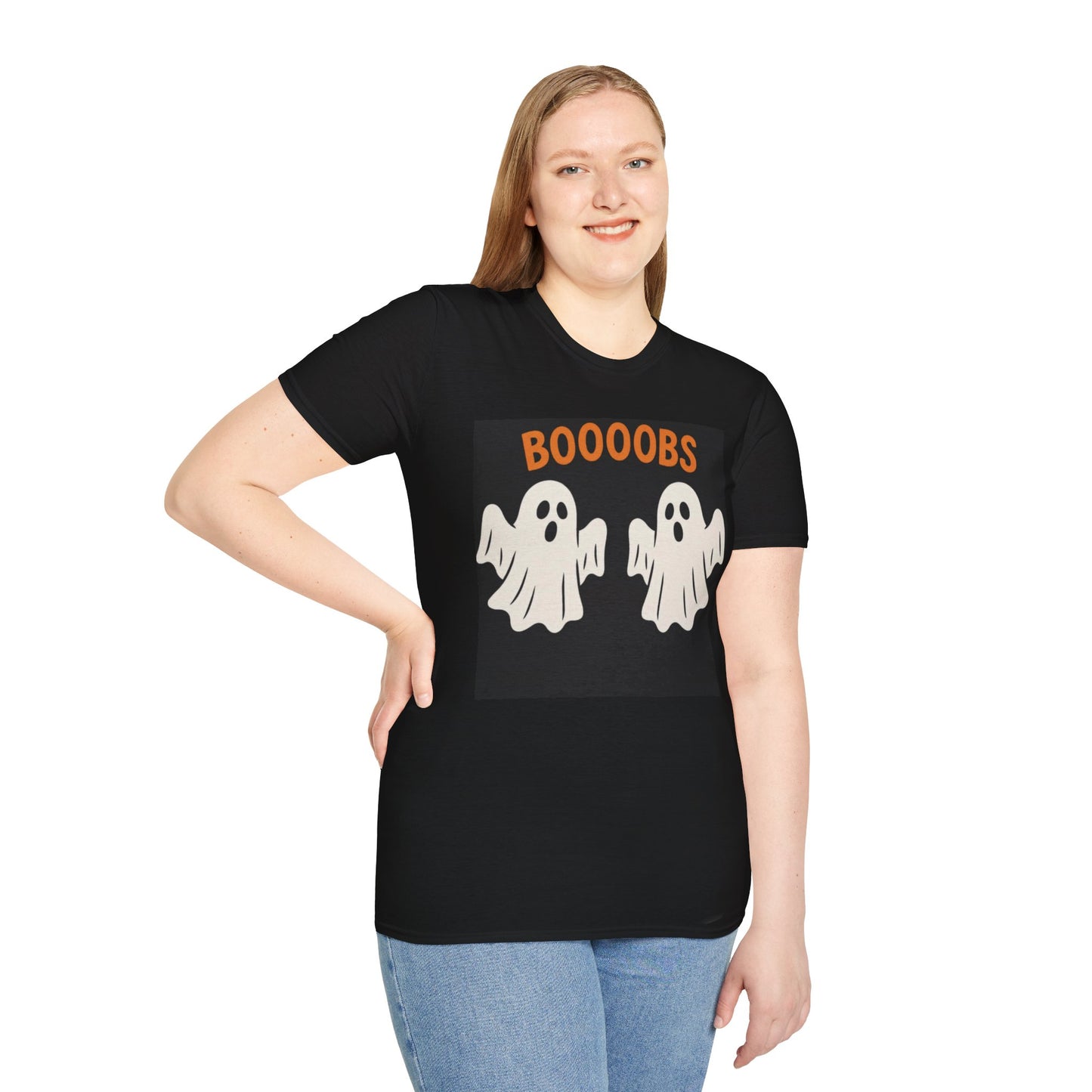 Funny Halloween Ghost Unisex Tee - Boooobs Design, Boobs