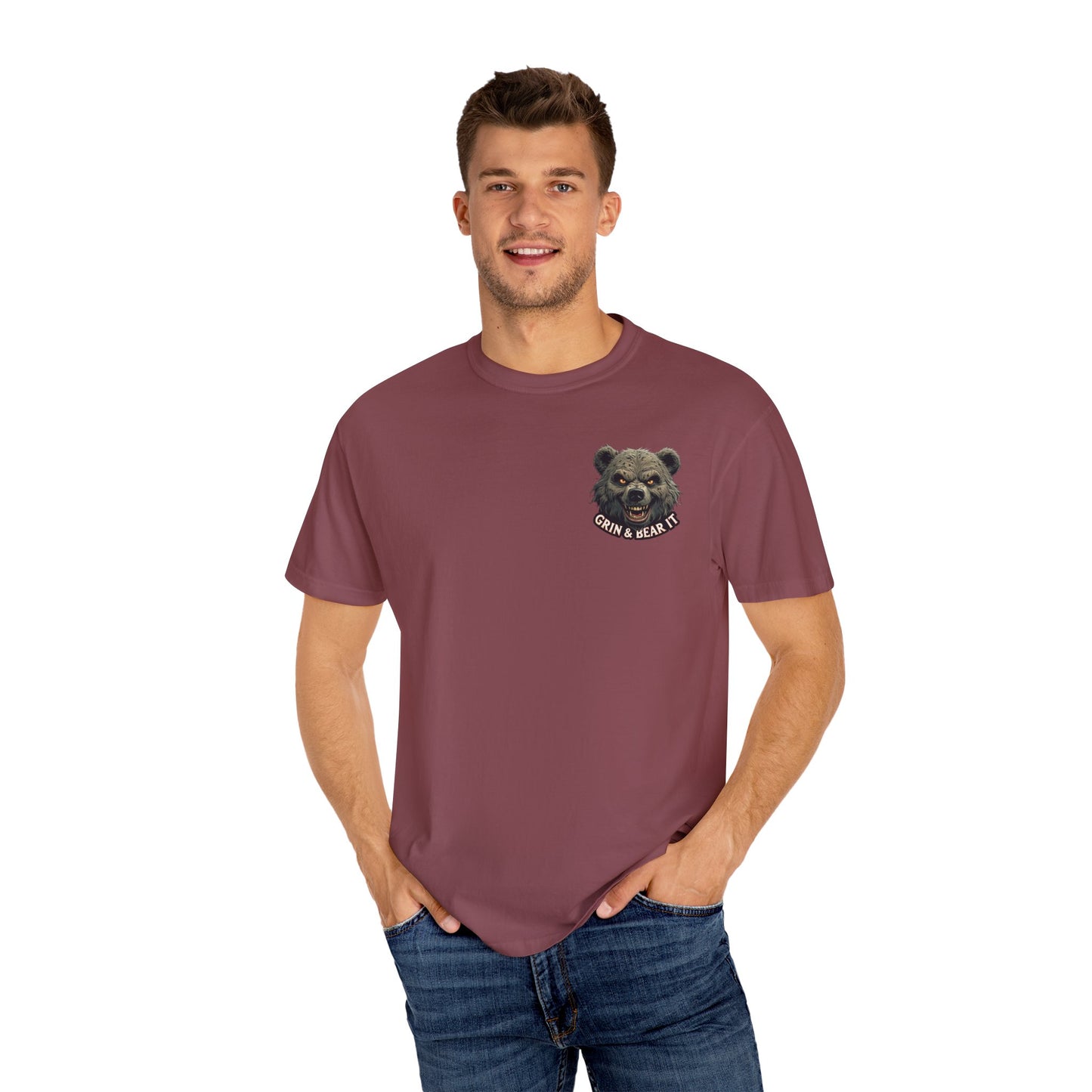 Satirical Stock Market Crash Unisex Tee, Funny Grin & Bear It Tshirt, Financial Crisis Shirt, Market Meltdown Top, Wall Street Humor Gift