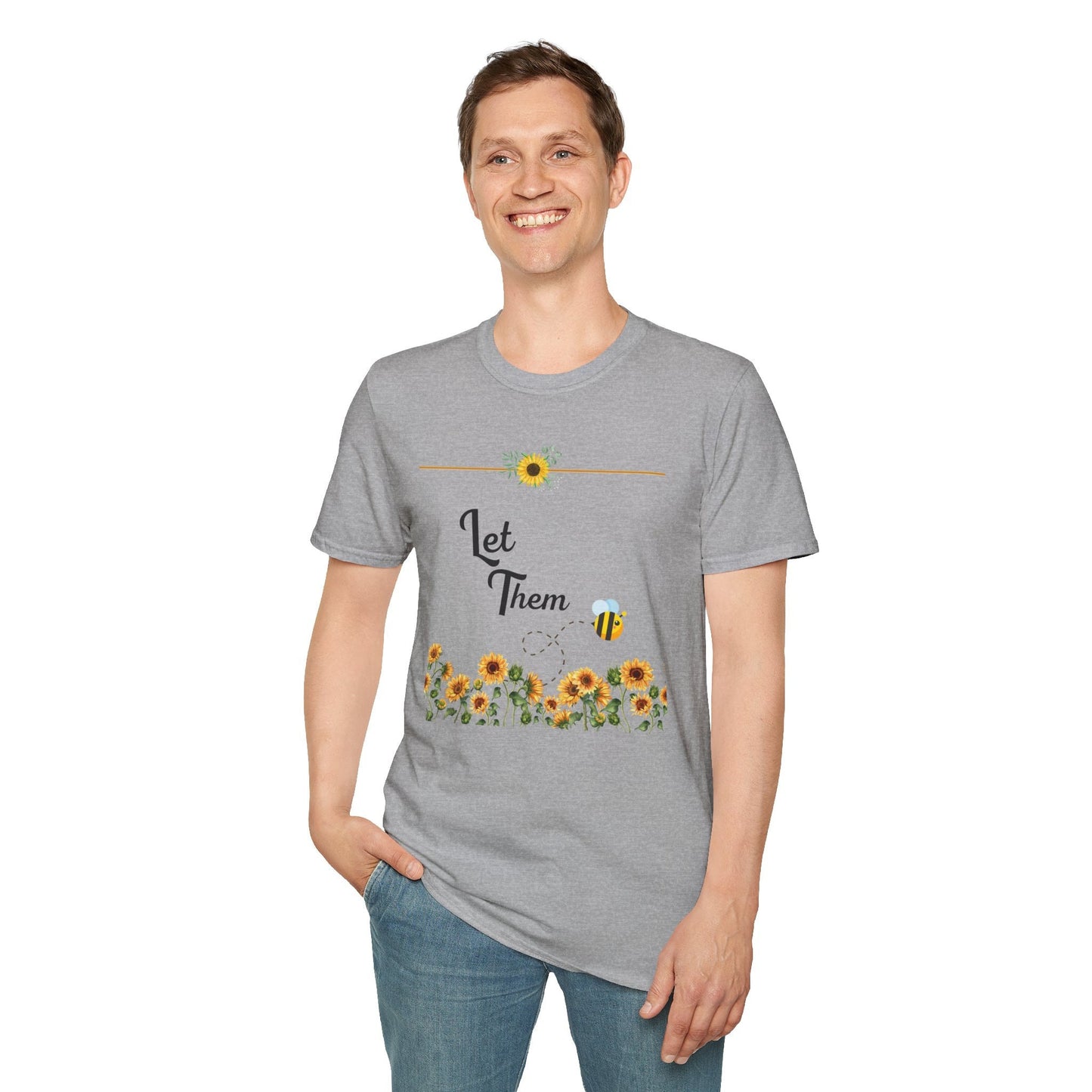 Let them, let them be, Movement to live and let live, shirt for her, bee lover shirt, Softstyle T-Shirt