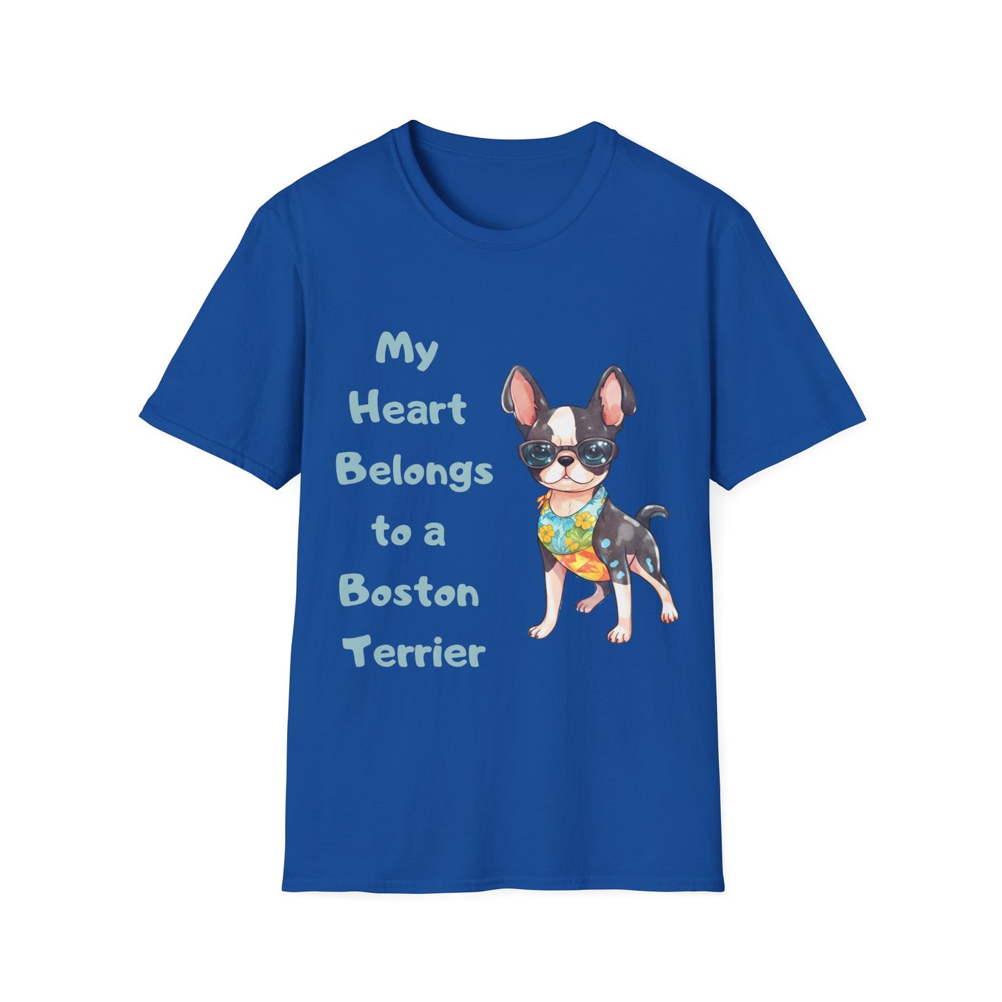 Boston Terrier Unisex T-Shirt - My Heart Belongs to a Boston Terrier
