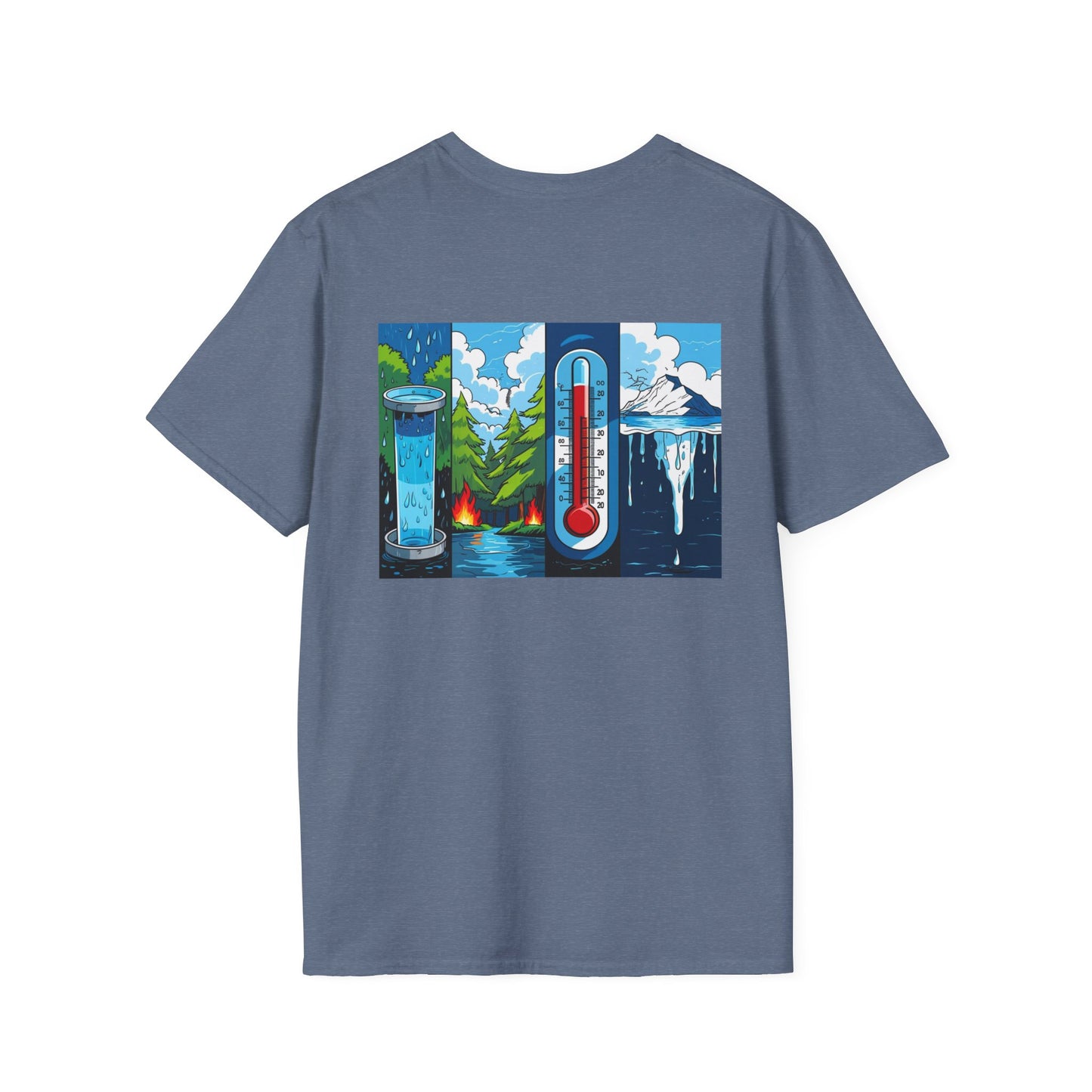 Climate Change Awareness Unisex Softstyle T-Shirt - Grin and Bear it Shirt, Environmental Activist Tee, Save the Planet Top, Nature Lover