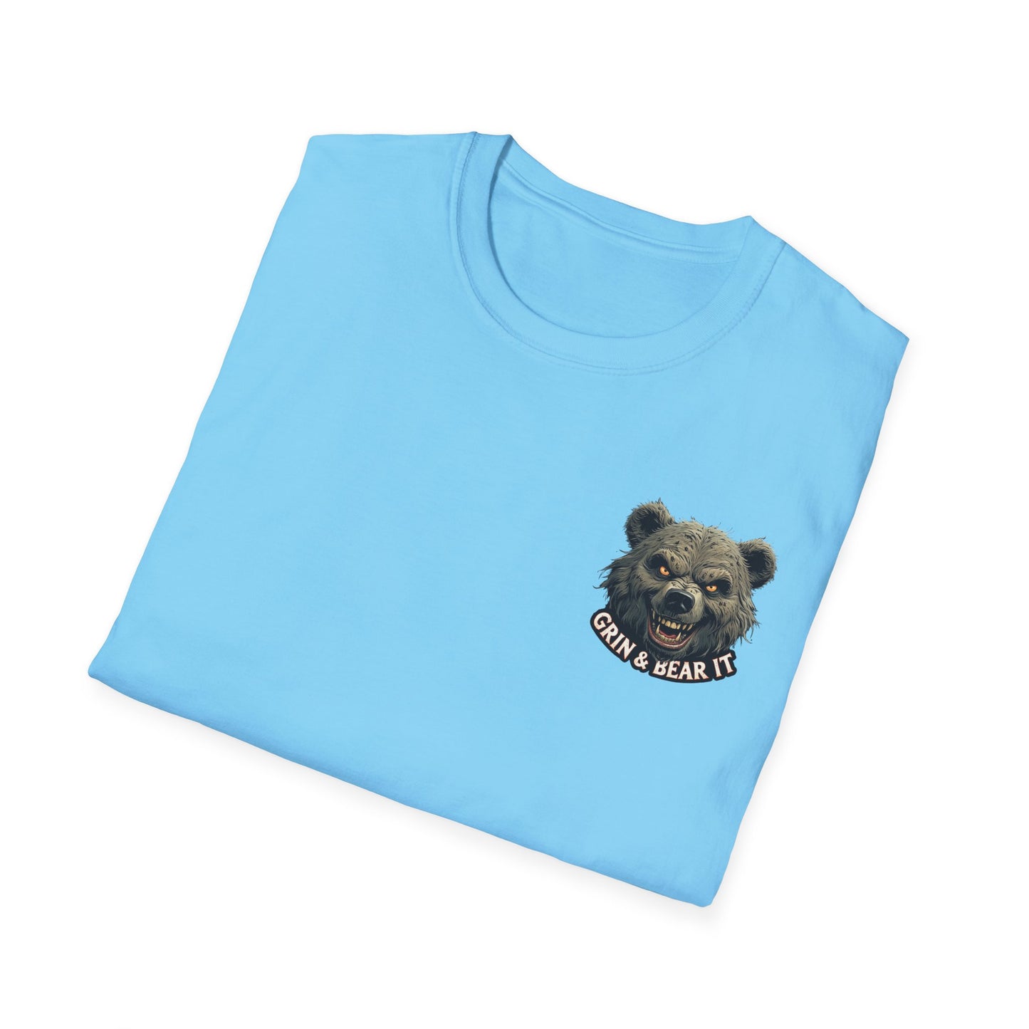Climate Change Awareness Unisex Softstyle T-Shirt - Grin and Bear it Shirt, Environmental Activist Tee, Save the Planet Top, Nature Lover
