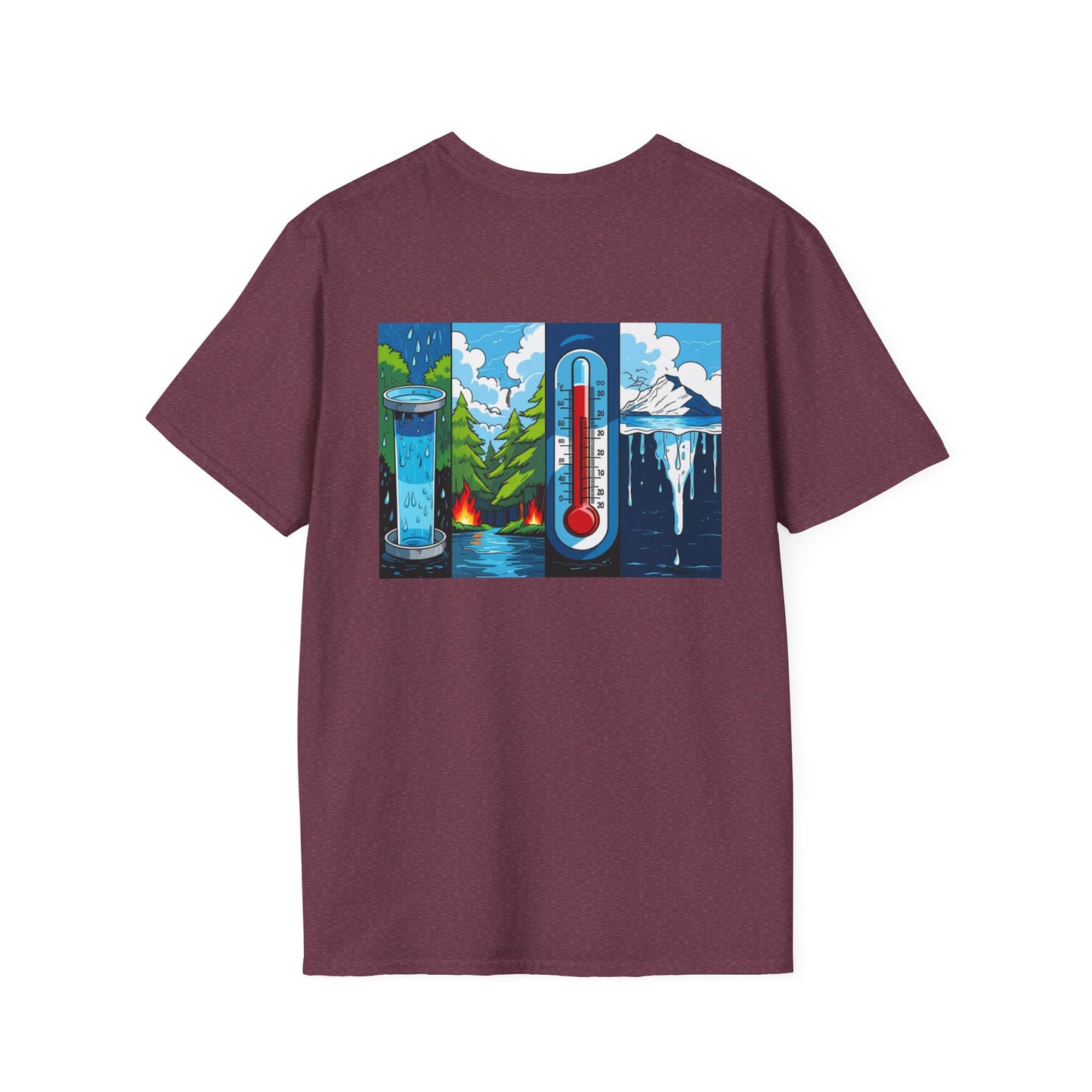 Climate Change Awareness Unisex Softstyle T-Shirt - Grin and Bear it Shirt, Environmental Activist Tee, Save the Planet Top, Nature Lover