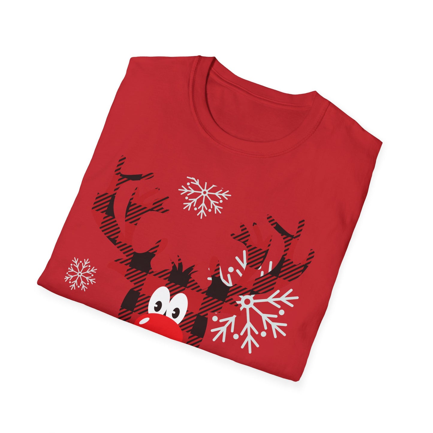 Christmas Reindeer Antlers Unisex Softstyle T-Shirt