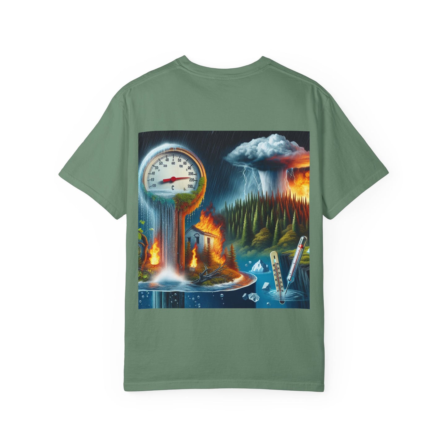 Climate Change Satirical Grin and Bear It T-shirt, Toxic Grinning Bear Tee, Environmental Disaster Shirt, Activist Conservation Apparel