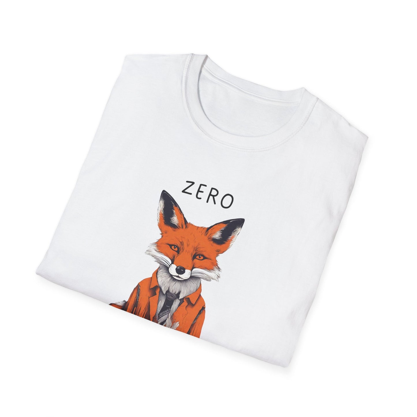 Zero fucks given, zero fox, fox, foxy, fox lover, Unisex Softstyle T-Shirt