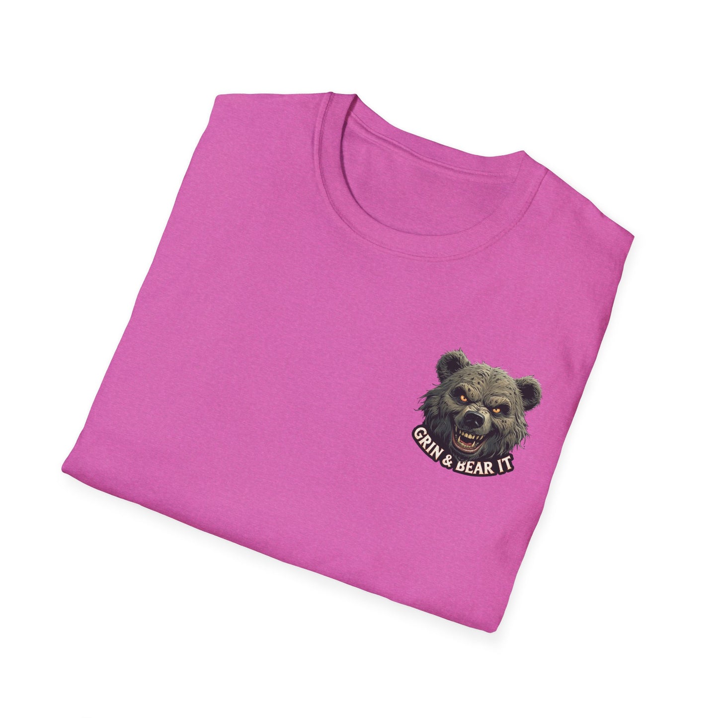 Climate Change Awareness Unisex Softstyle T-Shirt - Grin and Bear it Shirt, Environmental Activist Tee, Save the Planet Top, Nature Lover