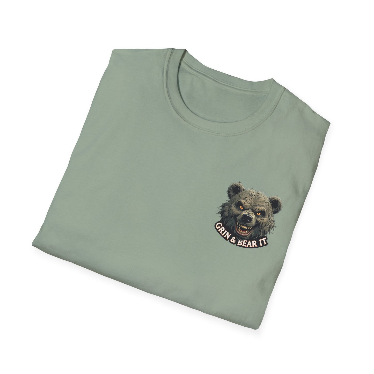 Climate Change Awareness Unisex Softstyle T-Shirt - Grin and Bear it Shirt, Environmental Activist Tee, Save the Planet Top, Nature Lover