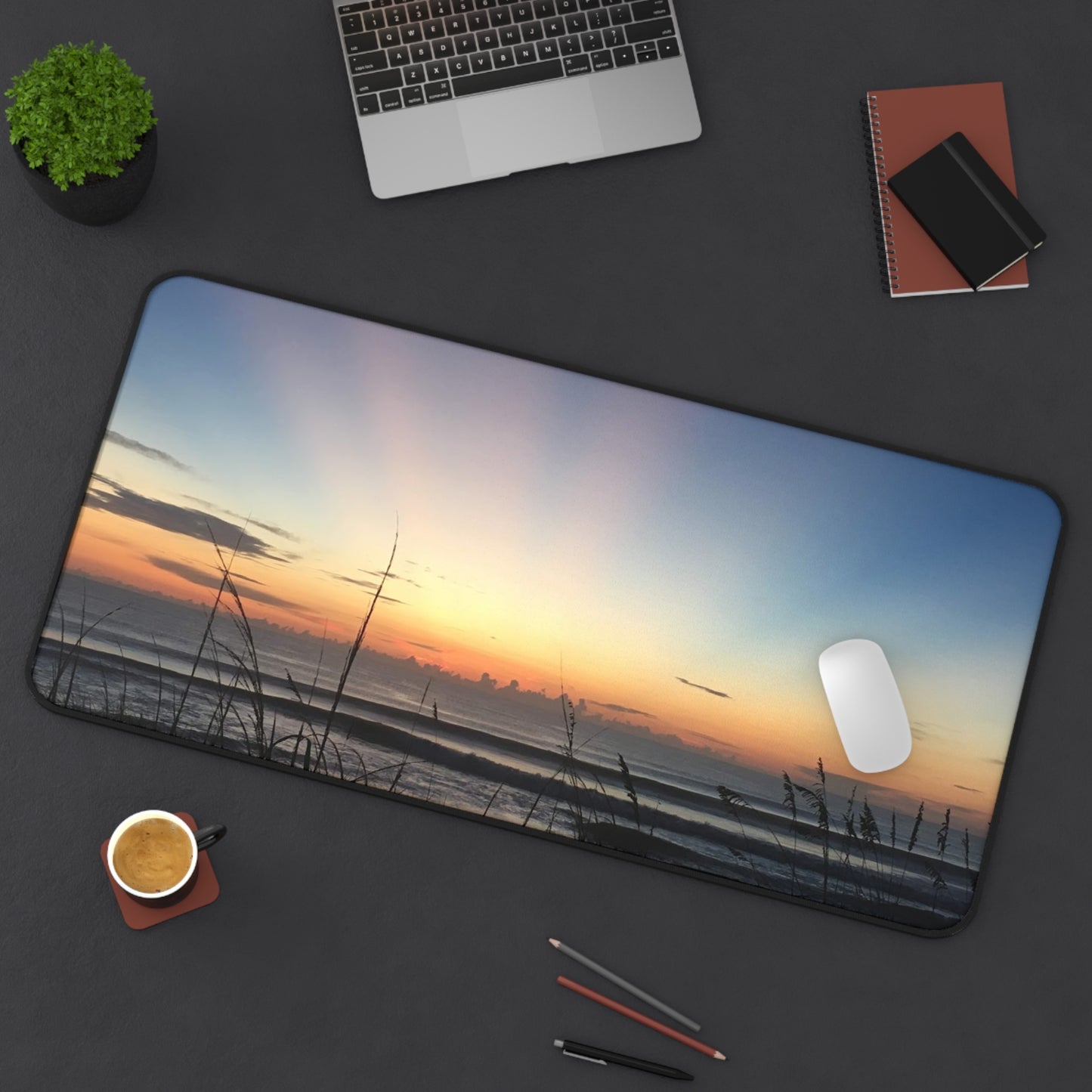 Serene Sunrise Desk Mat, Ocean Themed Desk Pad, Beach Decor, Work From Home Essentials, Gift for Ocean Lovers, Office Accessories