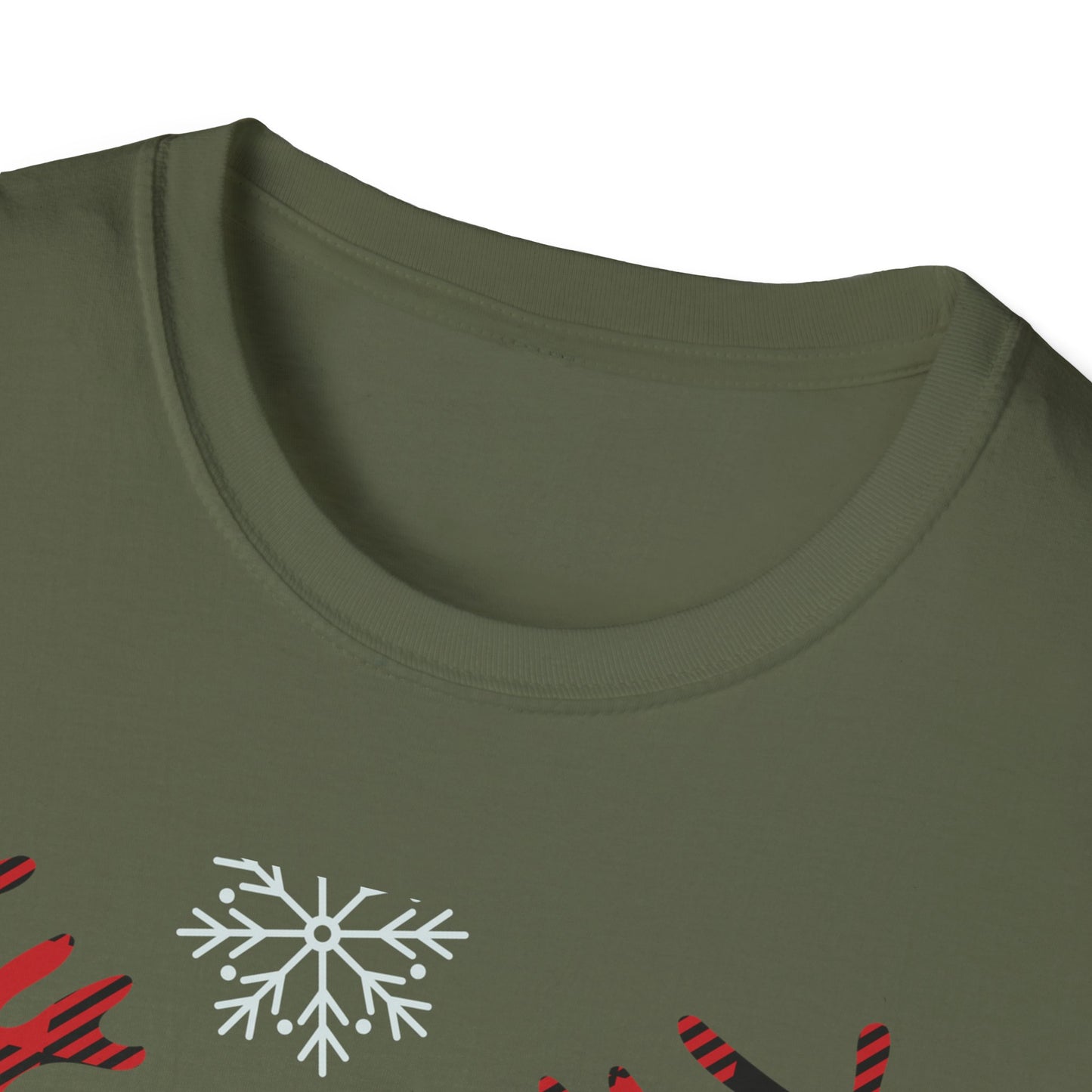 Christmas Reindeer Antlers Unisex Softstyle T-Shirt