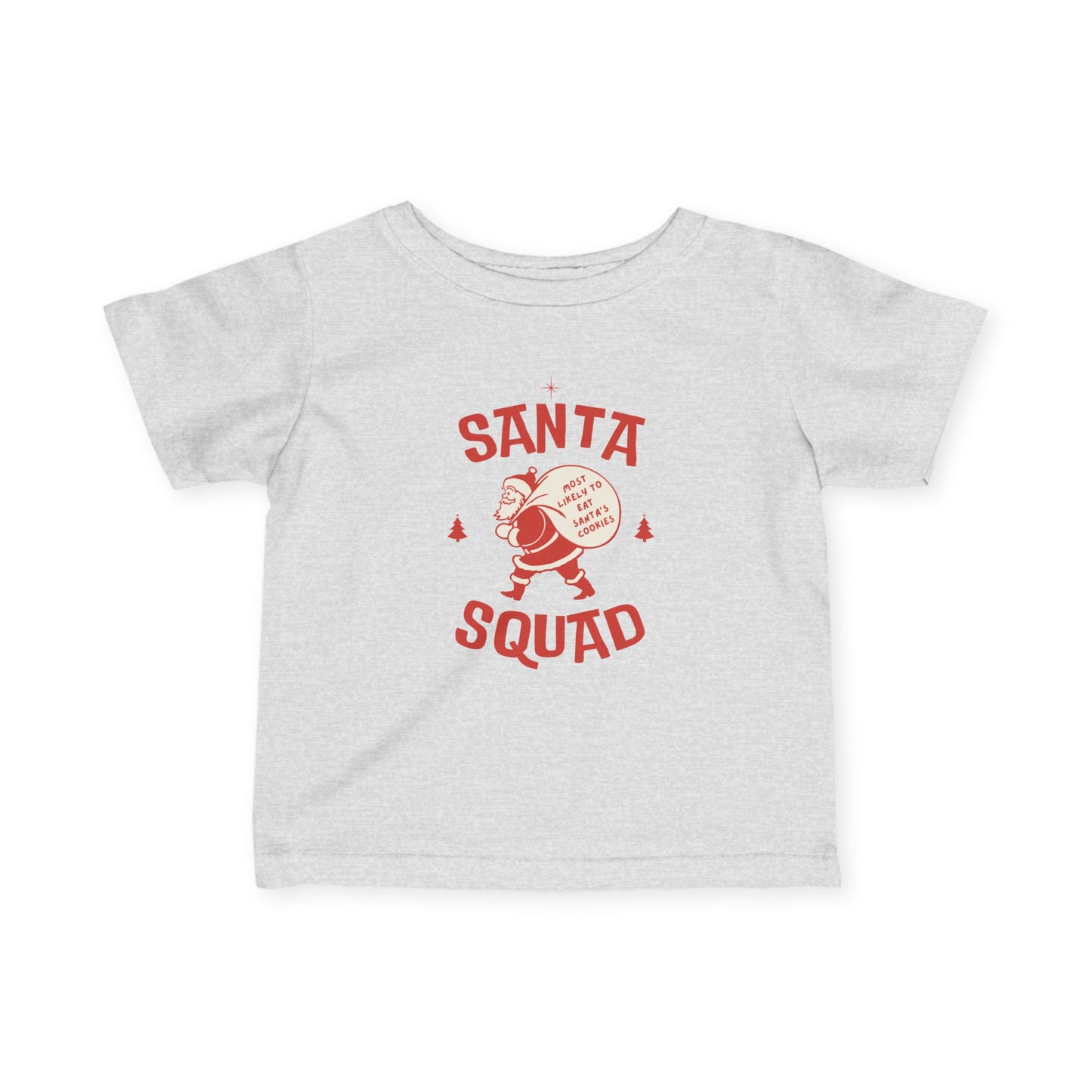 Santa Squad Infant Tee - Cute Holiday T-Shirt for Kids