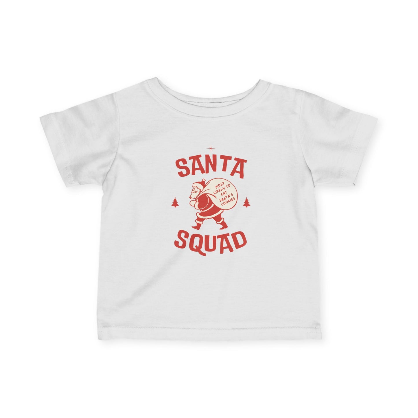 Santa Squad Infant Tee - Cute Holiday T-Shirt for Kids