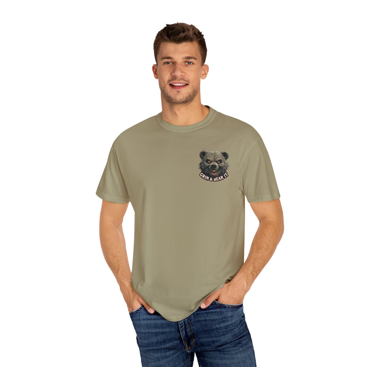 Satirical Stock Market Crash Unisex Tee, Funny Grin & Bear It Tshirt, Financial Crisis Shirt, Market Meltdown Top, Wall Street Humor Gift