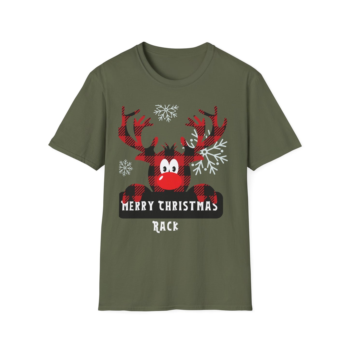 Christmas Reindeer Antlers Unisex Softstyle T-Shirt