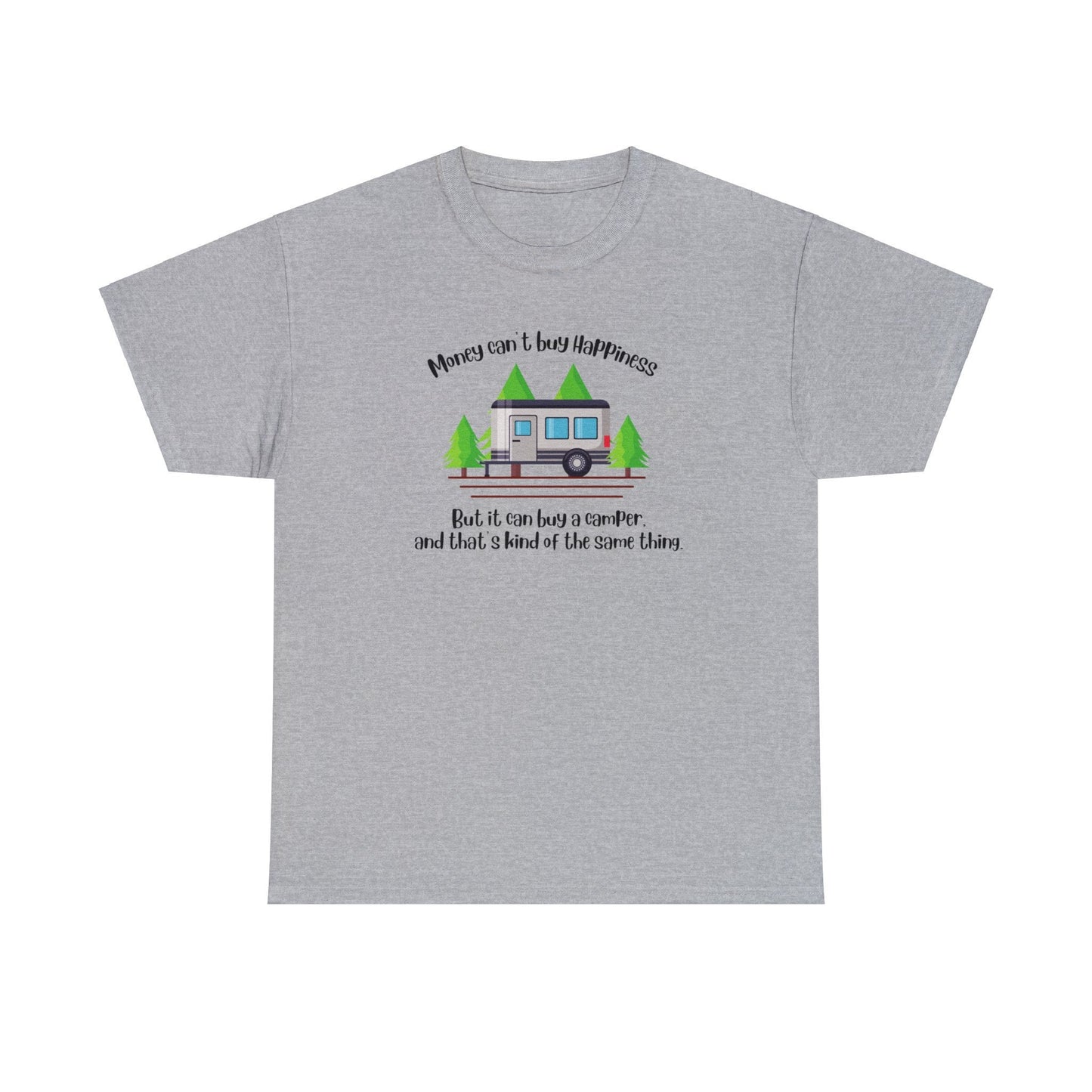 Happy Camper tee, money can't buy happiness but it can buy a camper,  camper life, gift for campers, #camping life