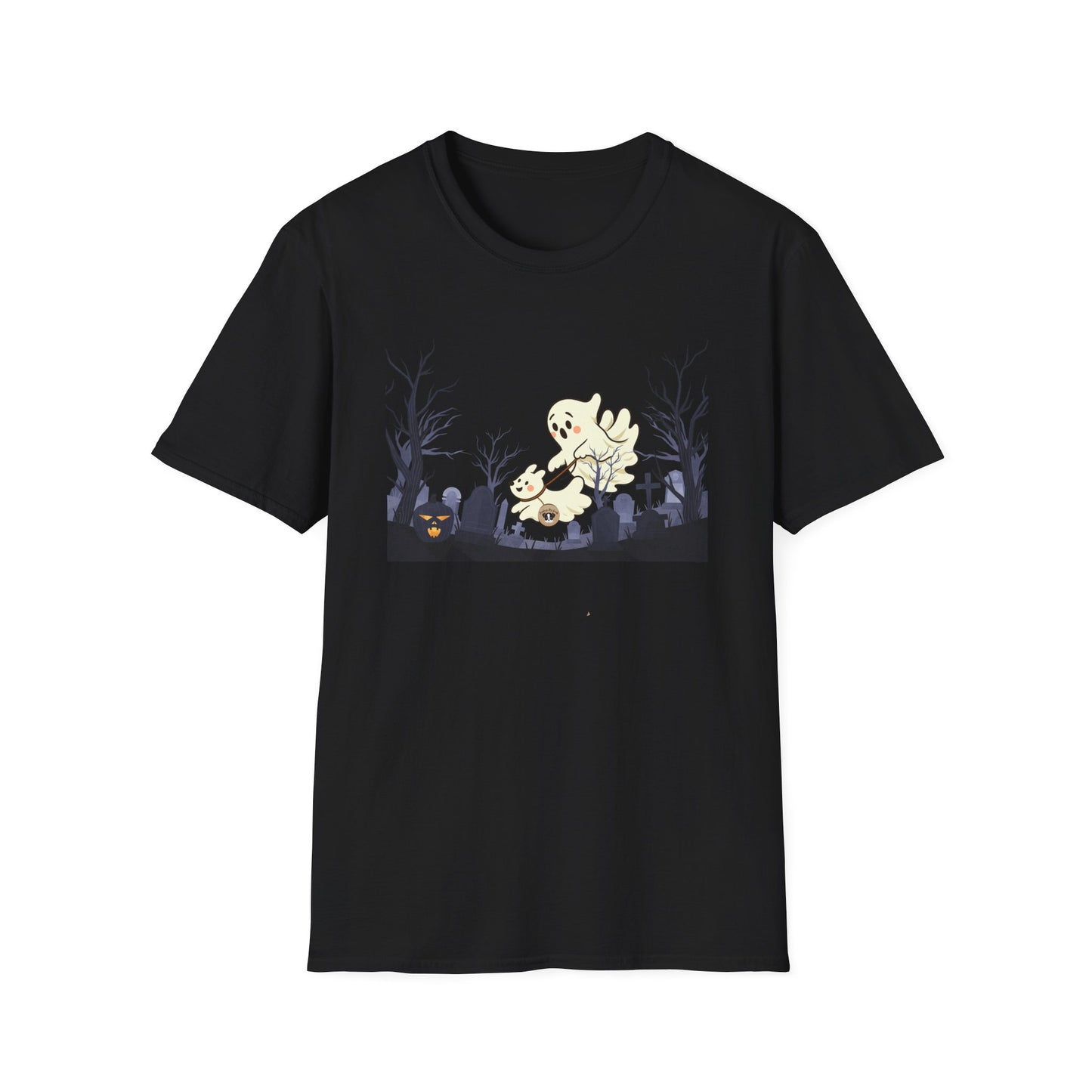 Halloween Cemetery Dog Walking Unisex T-Shirt
