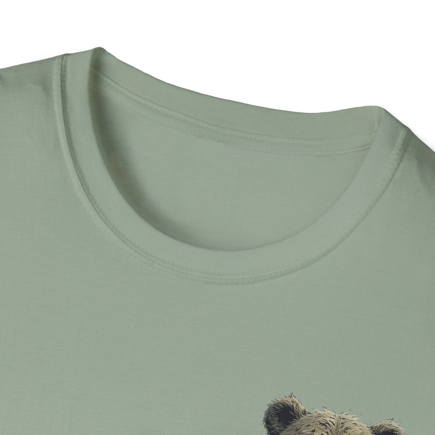Climate Change Awareness Unisex Softstyle T-Shirt - Grin and Bear it Shirt, Environmental Activist Tee, Save the Planet Top, Nature Lover