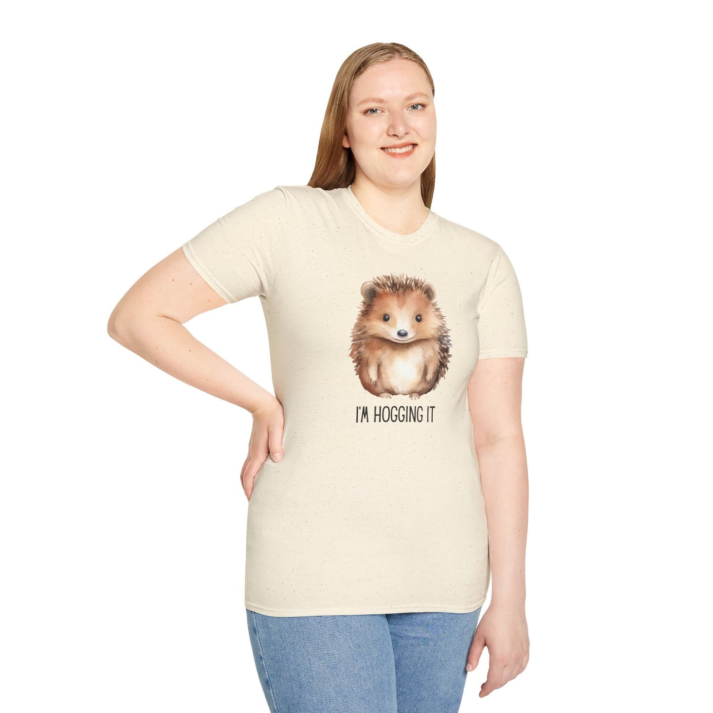 Hedgehog lover tee, Hedgehog, Hedgehog Hoggin it, Hedgehog tee, Unisex Softstyle T-Shirt