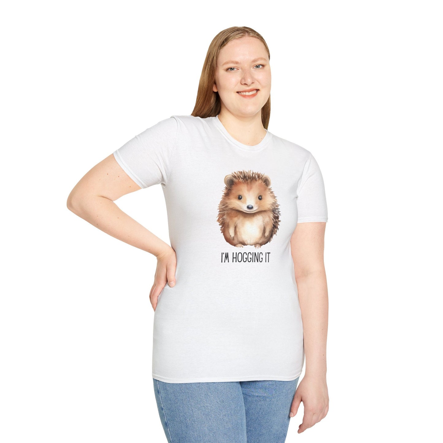 Hedgehog lover tee, Hedgehog, Hedgehog Hoggin it, Hedgehog tee, Unisex Softstyle T-Shirt