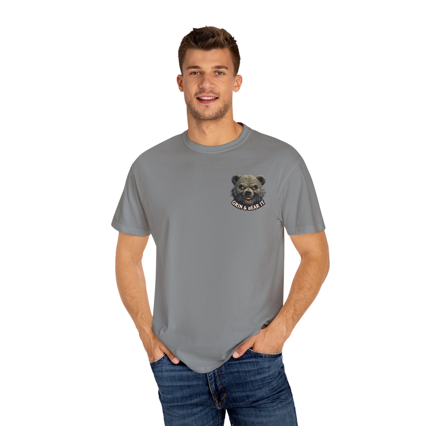 Satirical Stock Market Crash Unisex Tee, Funny Grin & Bear It Tshirt, Financial Crisis Shirt, Market Meltdown Top, Wall Street Humor Gift