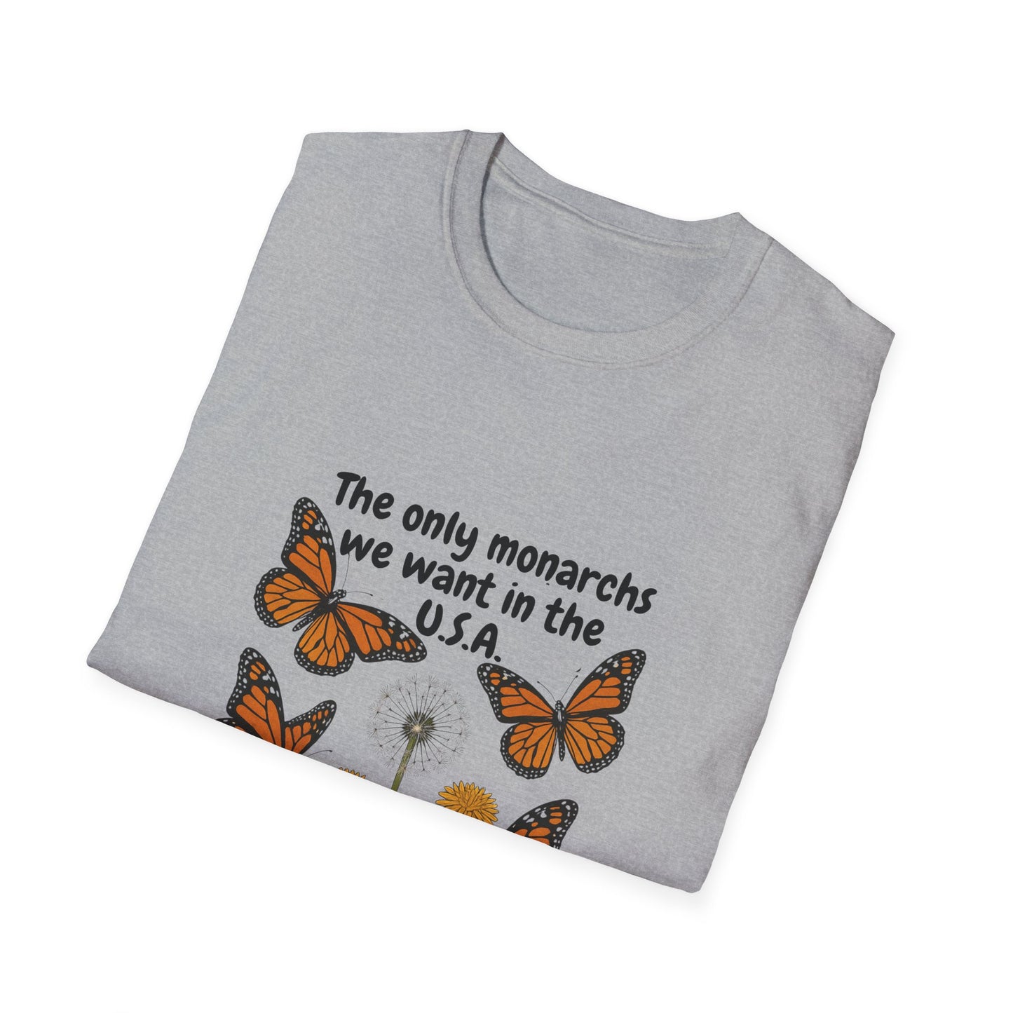 Butterfly Monarchs Protest Tee, Citizens Against Trump Shirt, No Kings Activist Top, Political Resistance Unisex Softstyle T-Shirt,