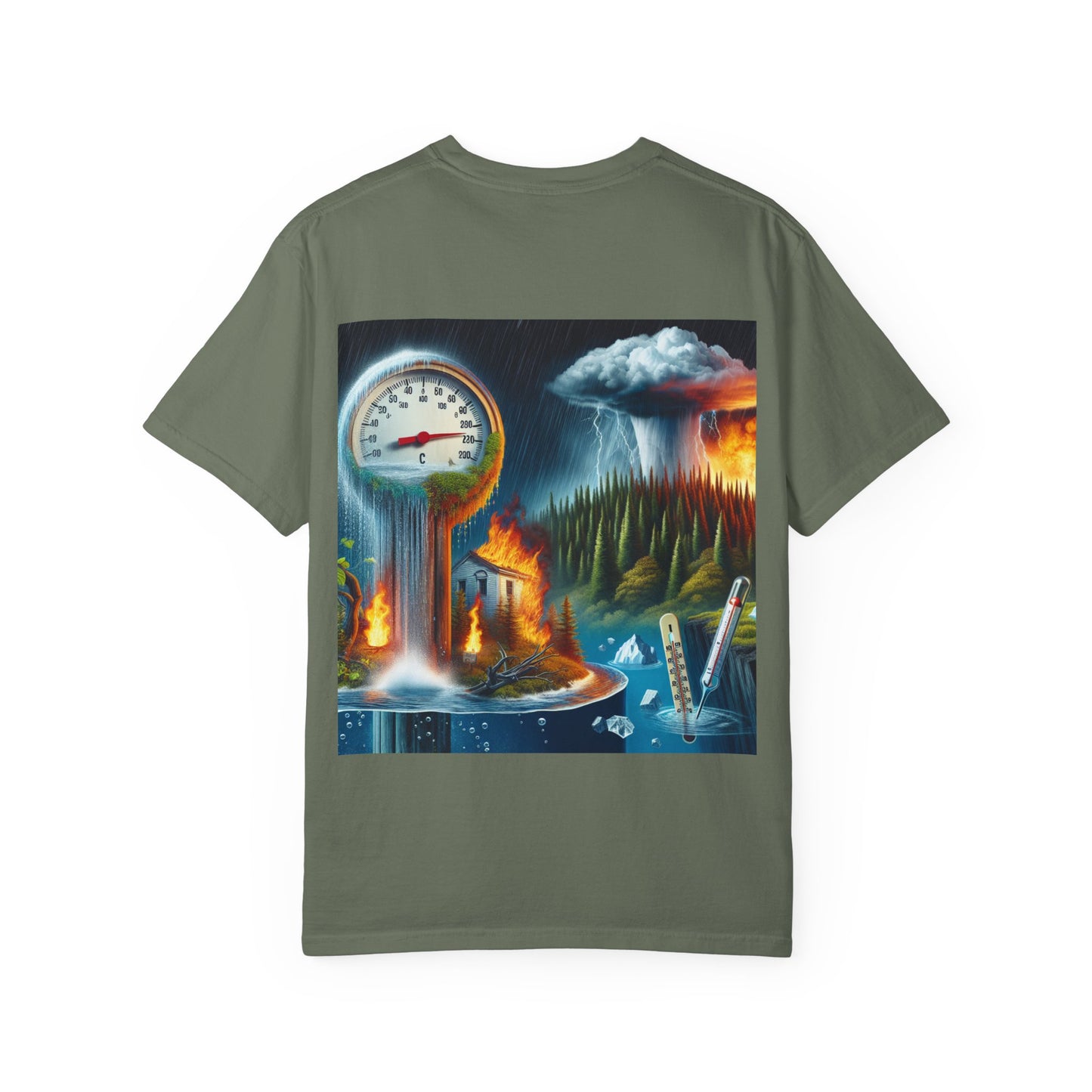 Climate Change Satirical Grin and Bear It T-shirt, Toxic Grinning Bear Tee, Environmental Disaster Shirt, Activist Conservation Apparel