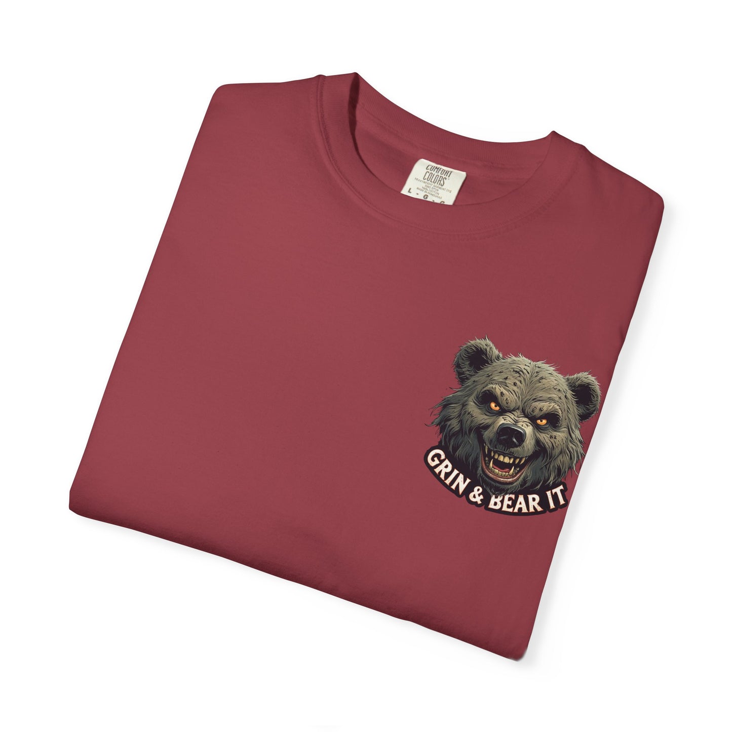 Climate Change Satirical Grin and Bear It T-shirt, Toxic Grinning Bear Tee, Environmental Disaster Shirt, Activist Conservation Apparel