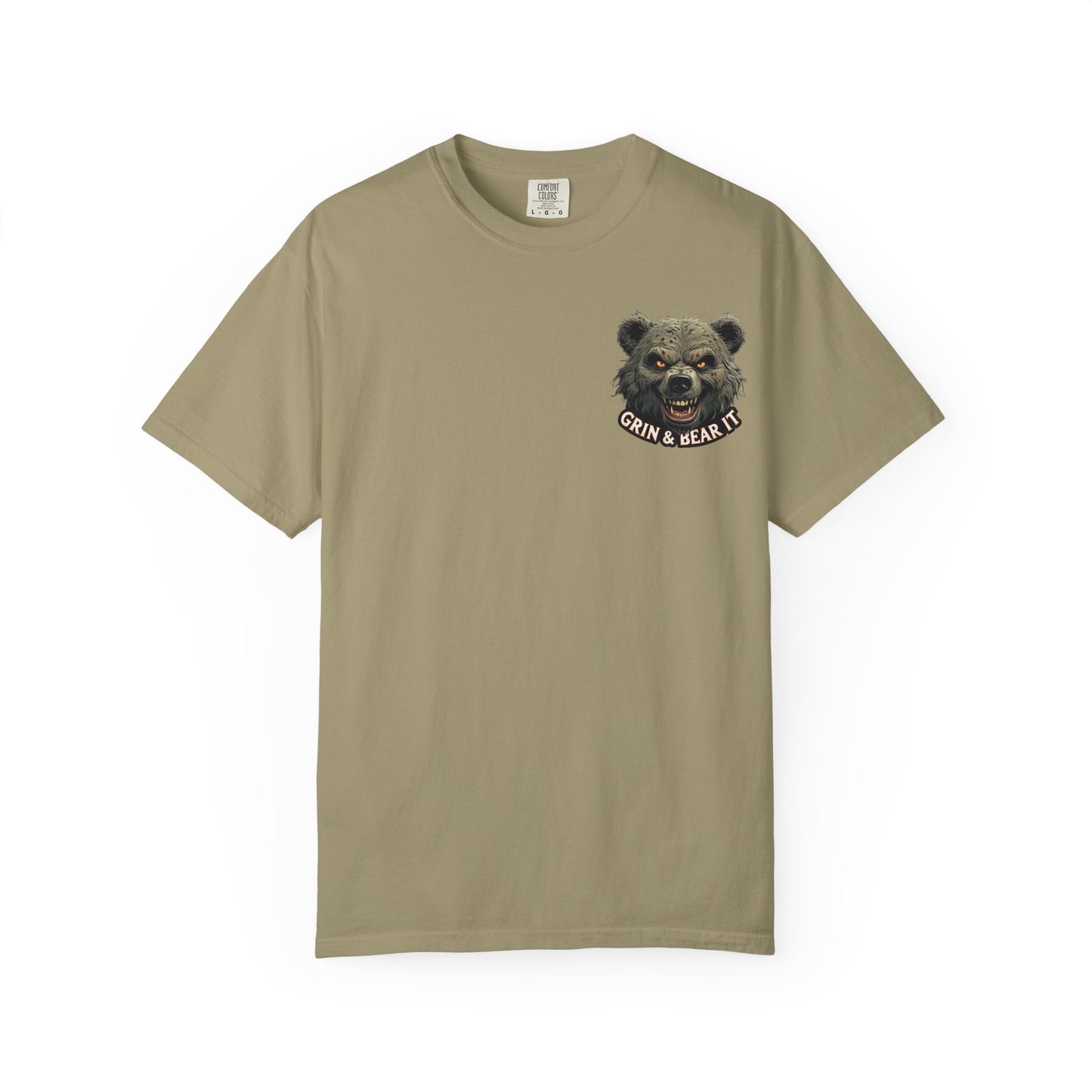 Climate Change Satirical Grin and Bear It T-shirt, Toxic Grinning Bear Tee, Environmental Disaster Shirt, Activist Conservation Apparel